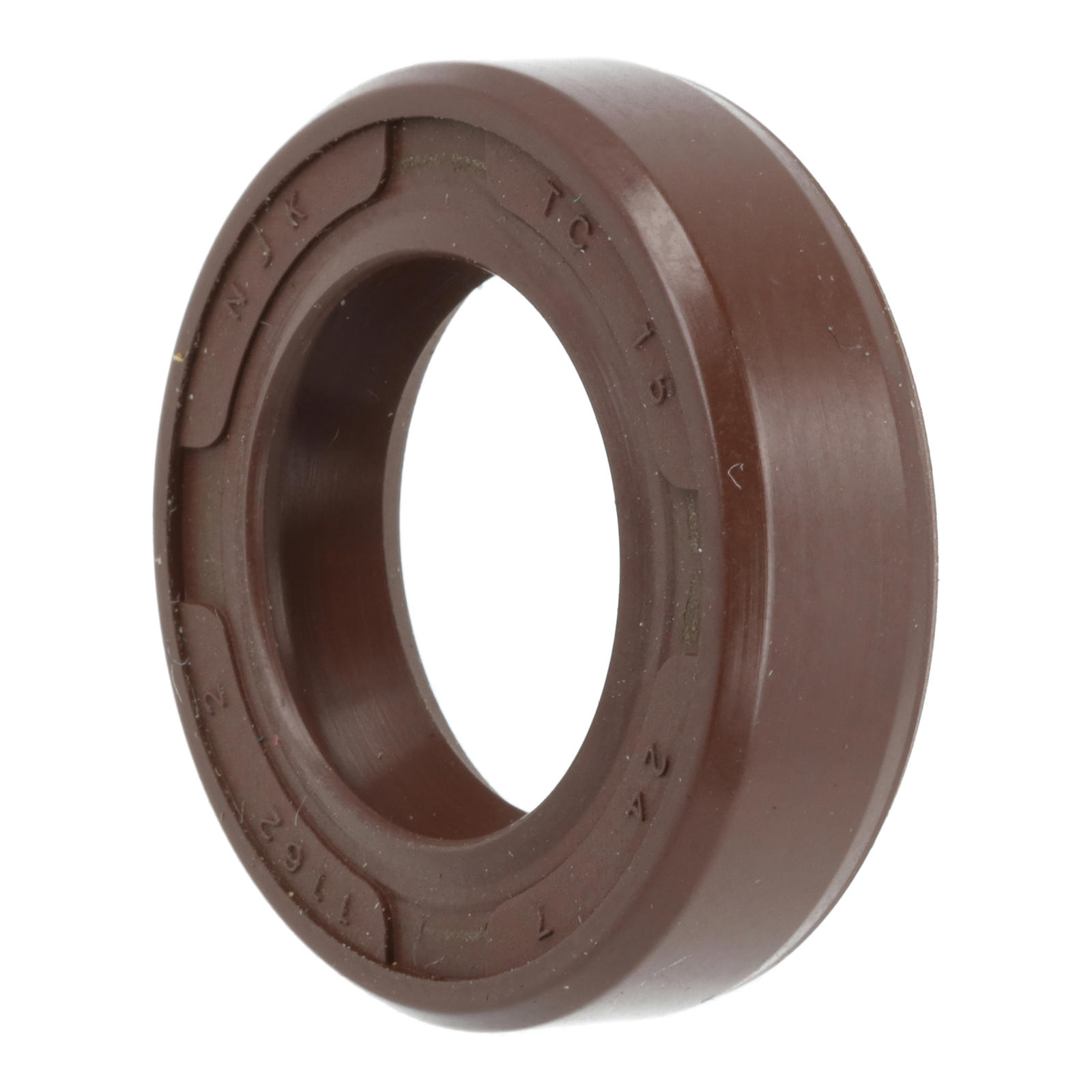 Retén radial NJK 15x24x7 - Viton - moreno - para labio guardapolvo