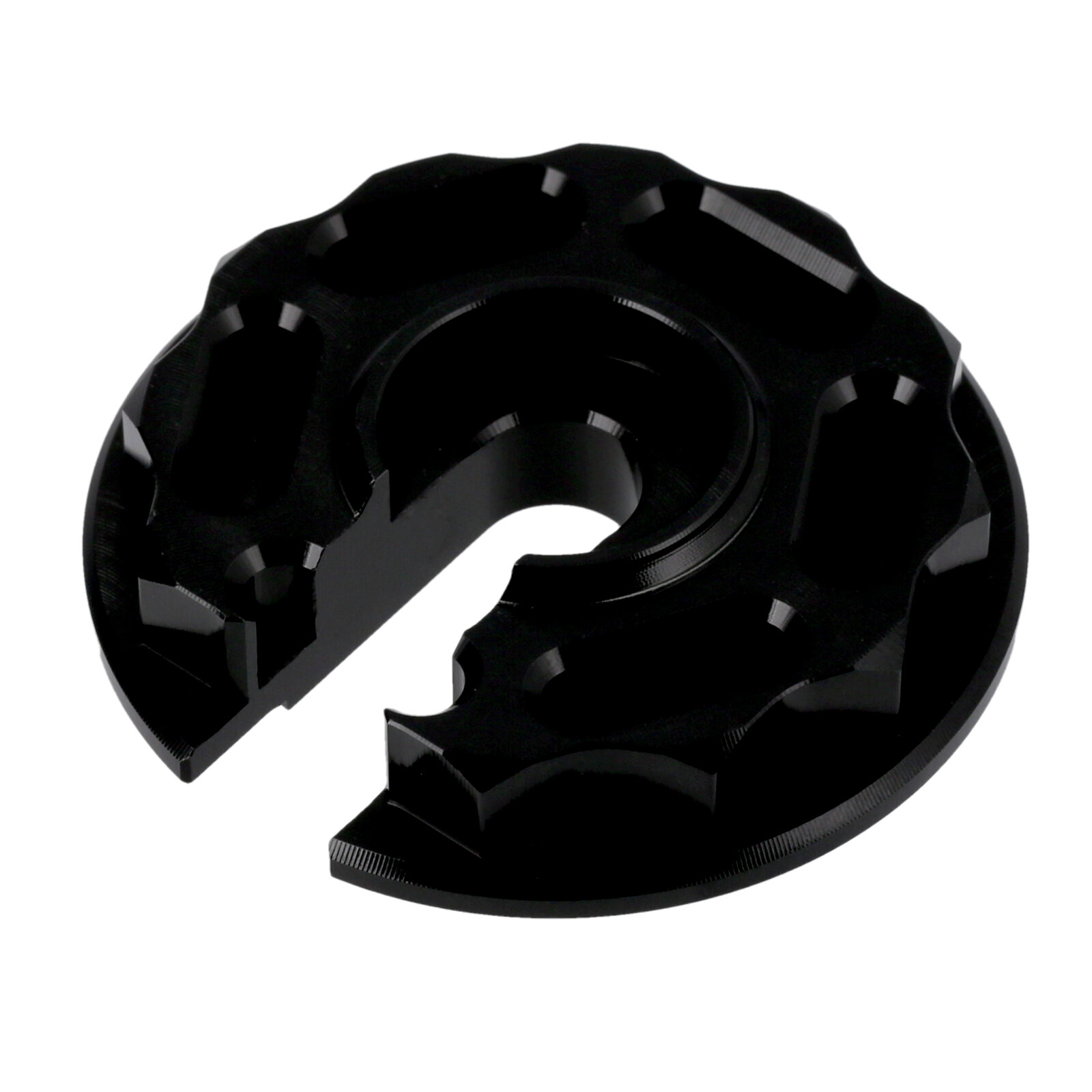 Steckscheibe "Racing Optik" CNC Aluminium schwarz eloxiert
