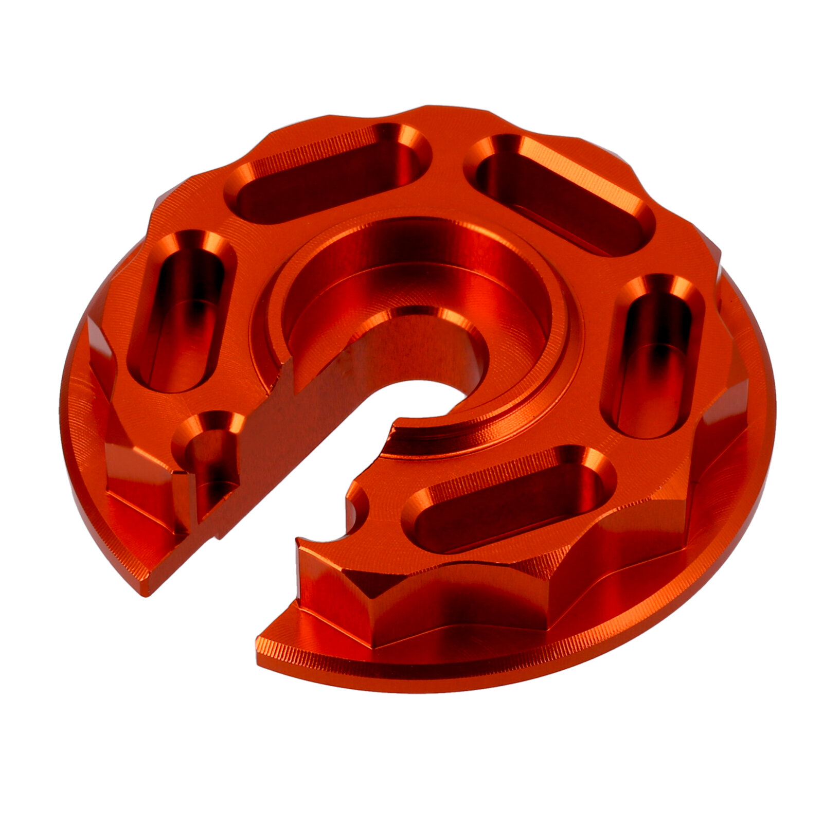 Steckscheibe "Racing Optik" CNC Aluminium orange eloxiert