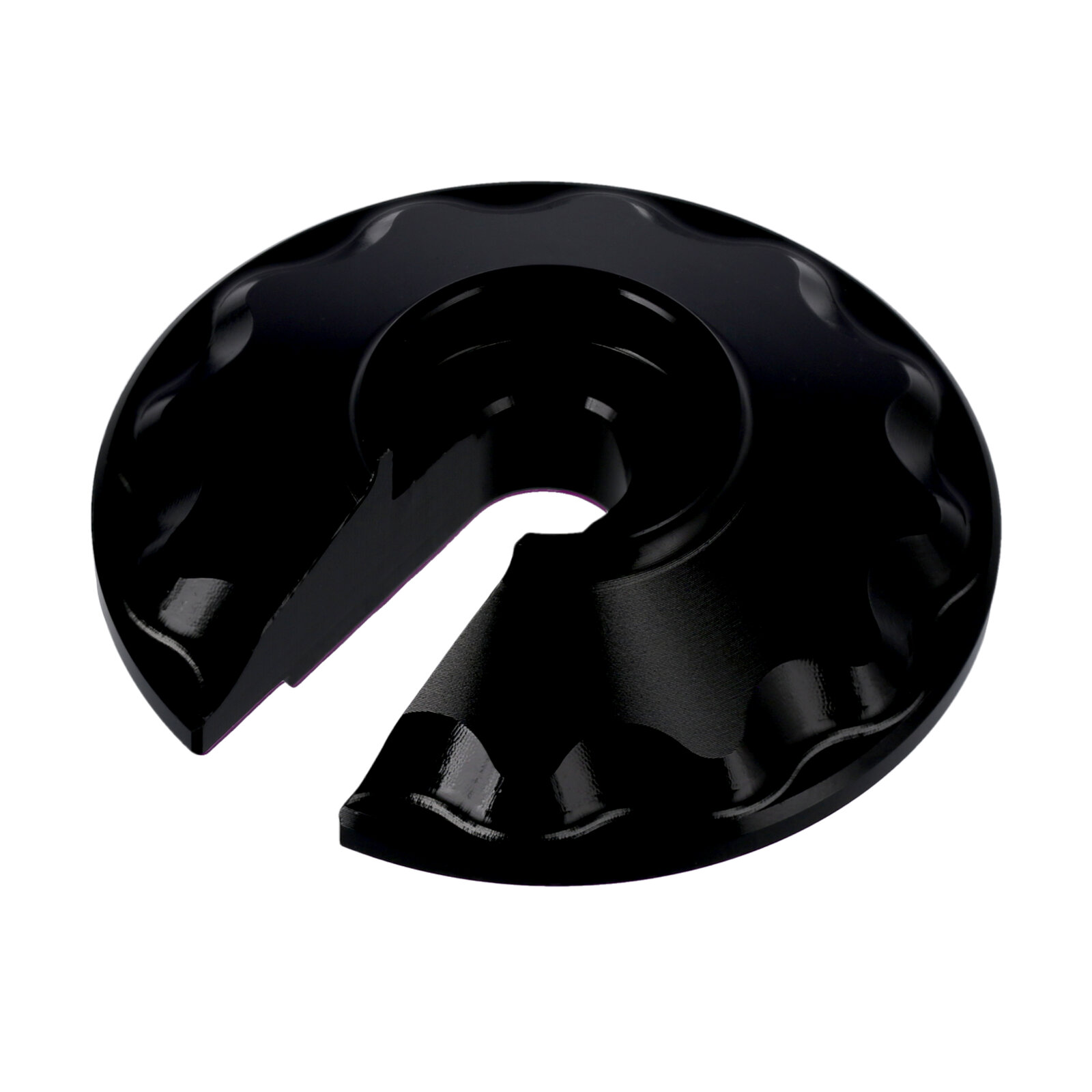 Steckscheibe "Sport Optik" CNC Aluminium schwarz eloxiert