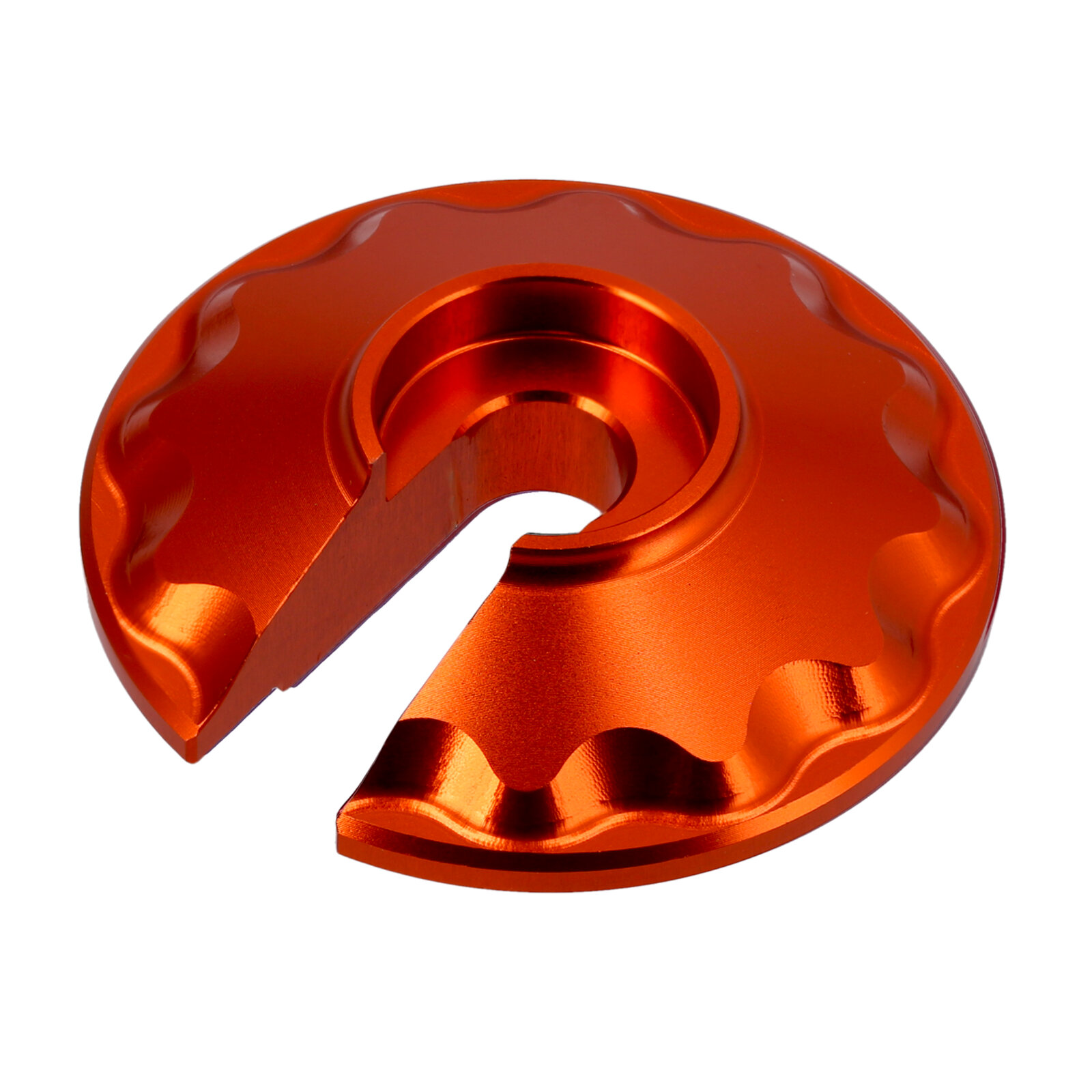 Steckscheibe "Sport Optik" CNC Aluminium orange eloxiert