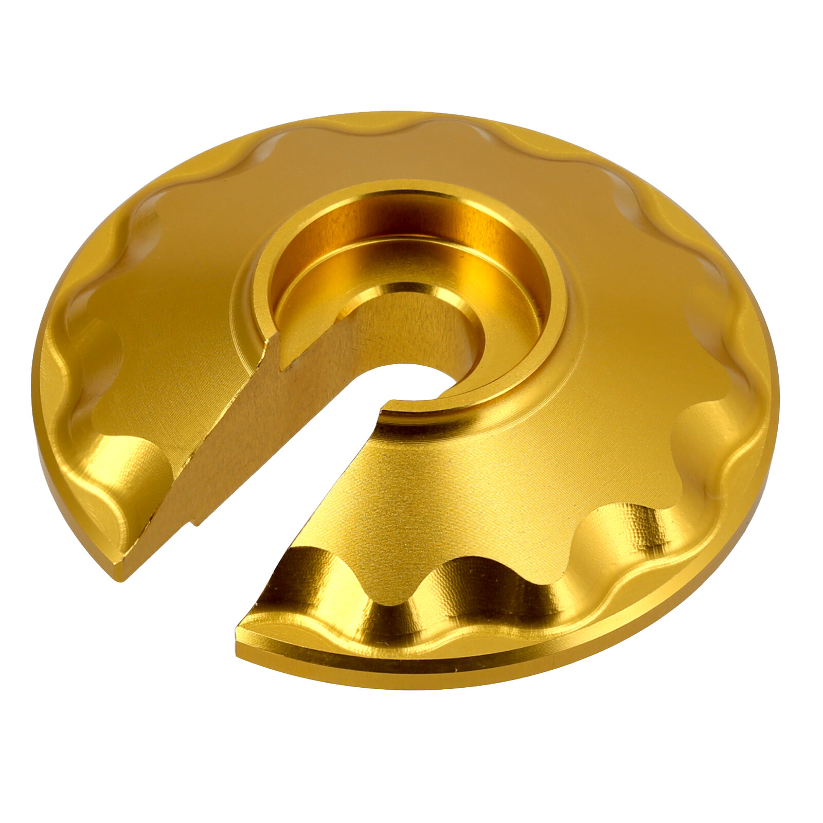 Steckscheibe "Sport Optik" CNC Aluminium gold eloxiert
