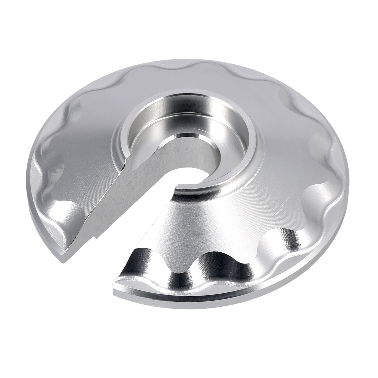 Steckscheibe "Sport Optik" glänzend CNC Aluminium  eloxiert
