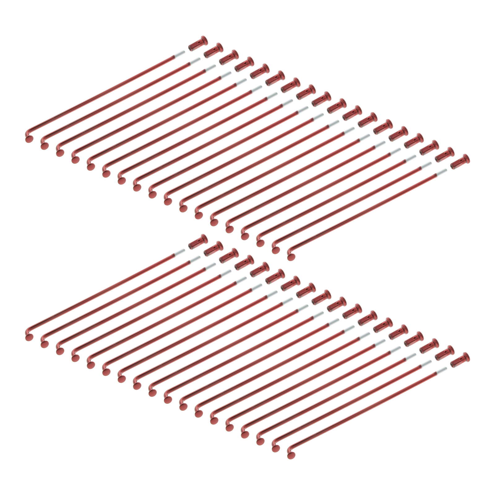 Speichensatz mit Nippel 36 x 143,5mm M3,5  beschichtet rot