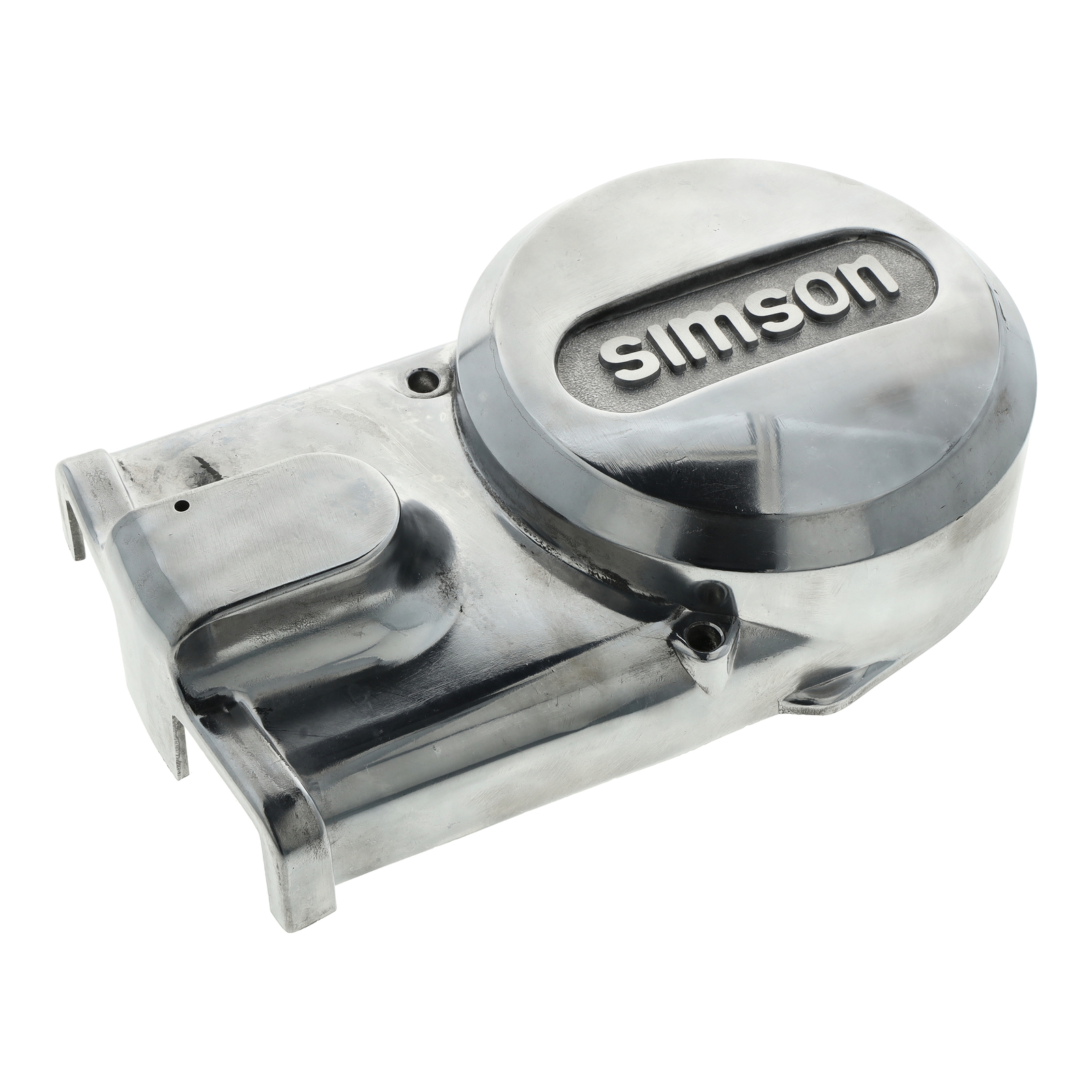 Lichtmaschinendeckel poliert - mit ""SIMSON"" Schriftzug, hell - M500-M700