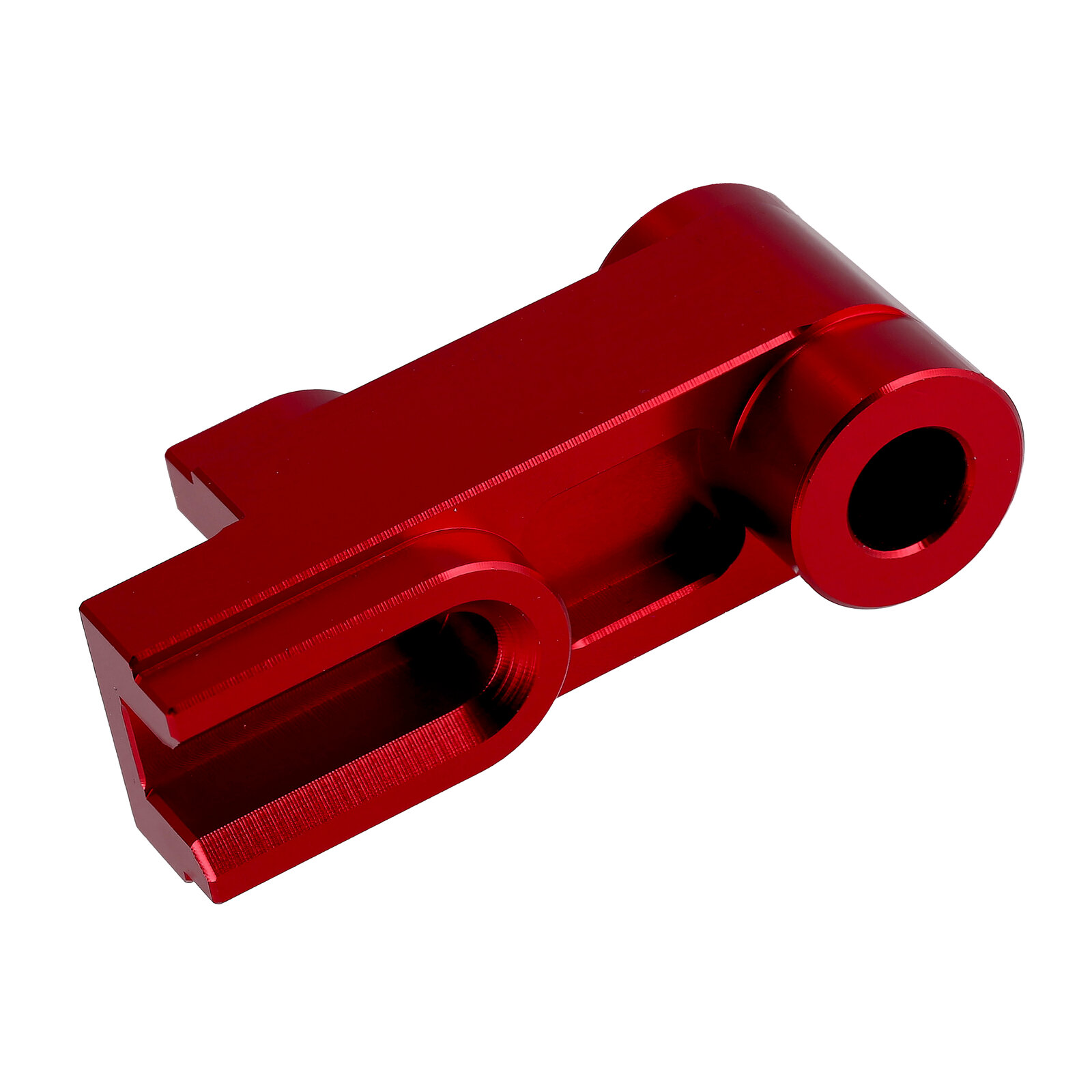 Distanzstück Bremsschild hinten CNC Aluminium rot eloxiert