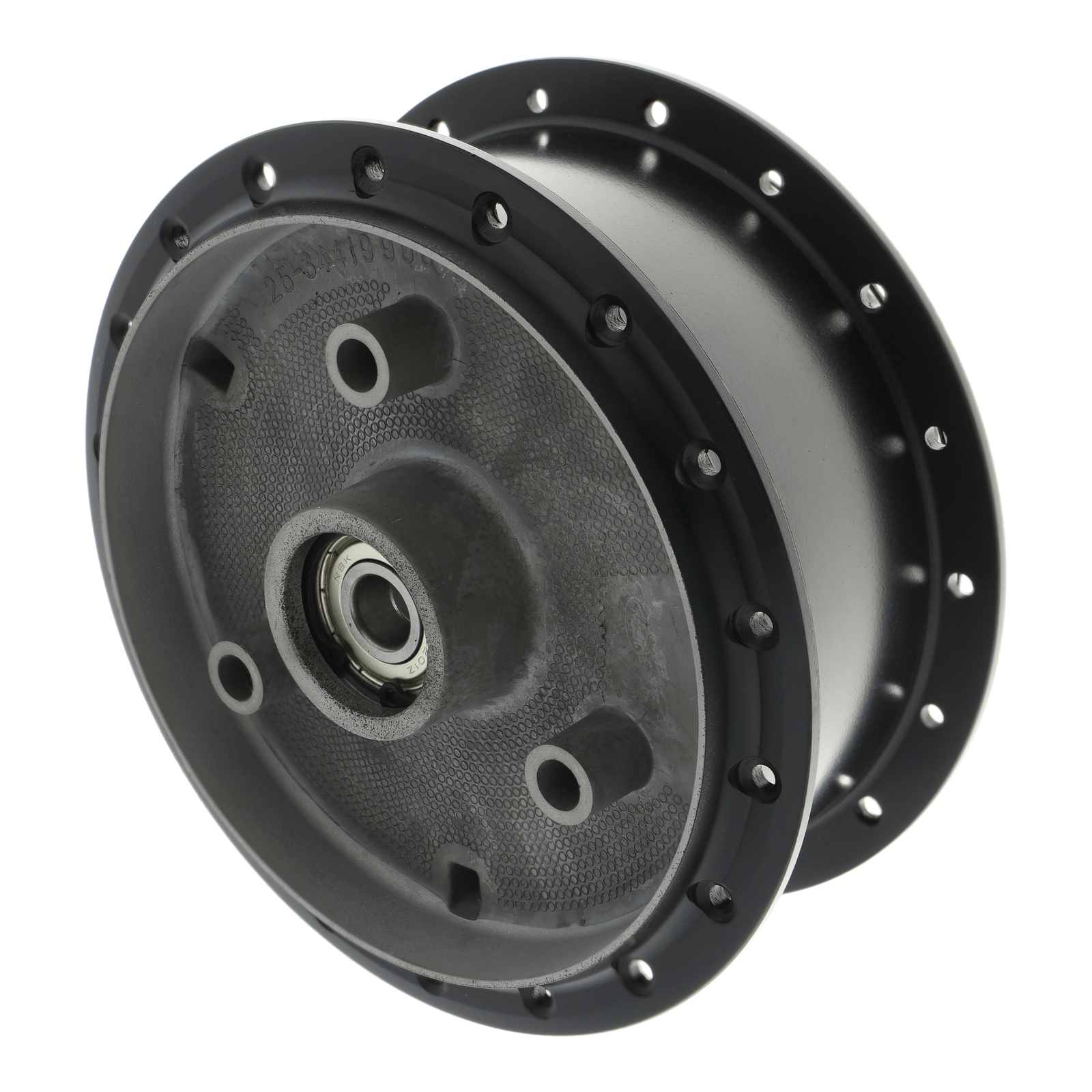 Tuning-Radnabe komplett, schwarz seidenmatt, lackiert - Stege abgedreht