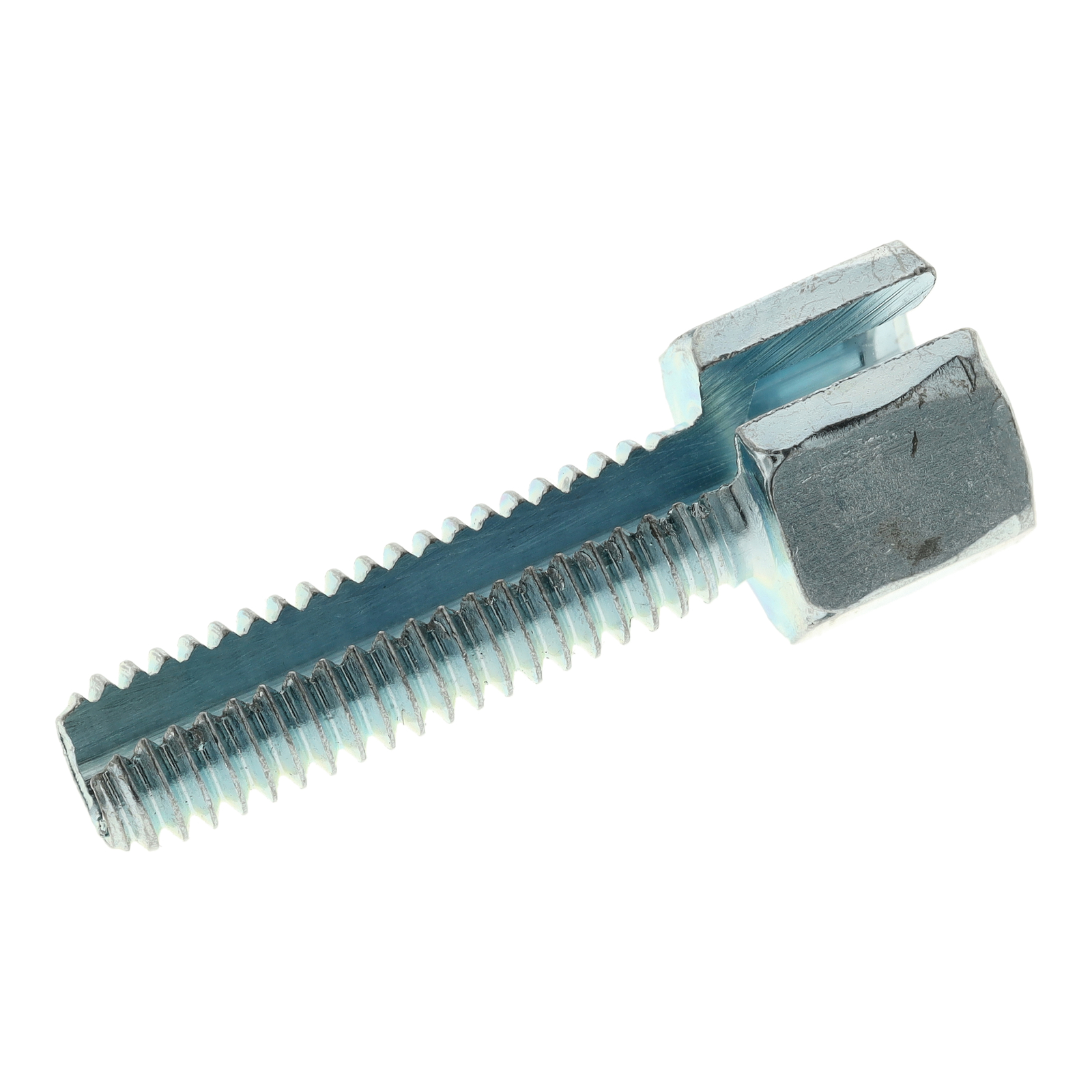 Stellschraube kurz ohne Rändelmutter - M6x22 - geschlitzt - f. Lenkerarmaturen (Bowdenzüge) - Gesamtlänge 30mm