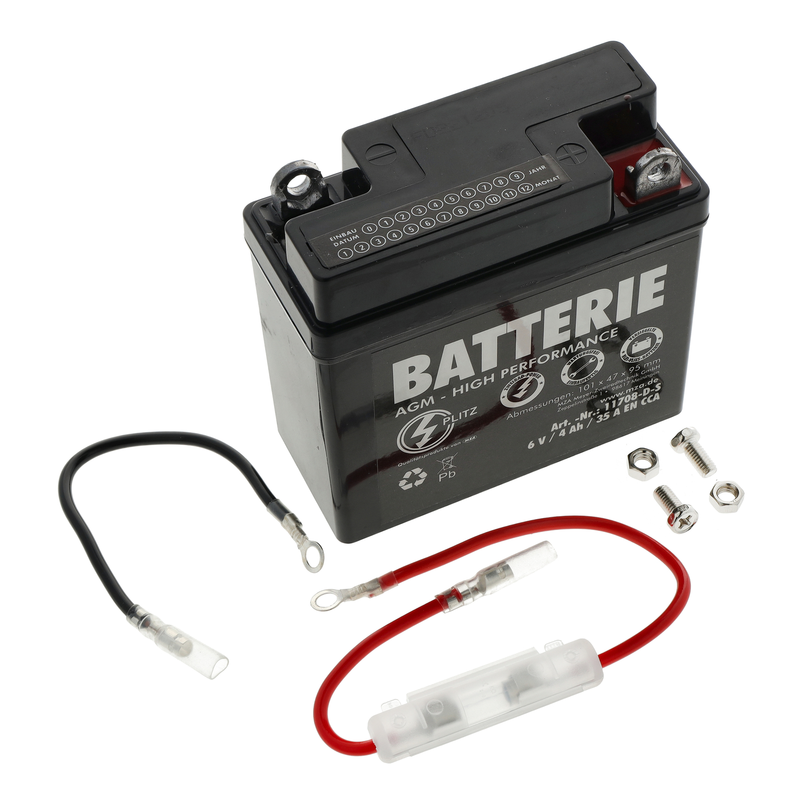 AGM-Batterie - 6V 4,0 Ah - 6N4B-2A-3