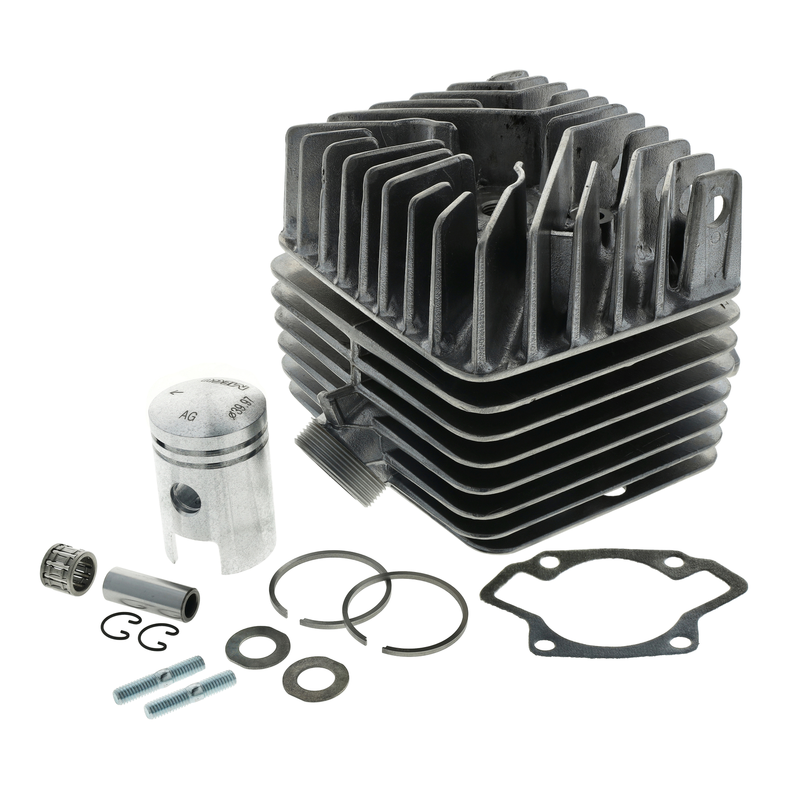 SET Zylinder, kugelpoliert kpl. mit Kolben und Zylinderkopf für S50 - Ø 40 mm, 50 ccm