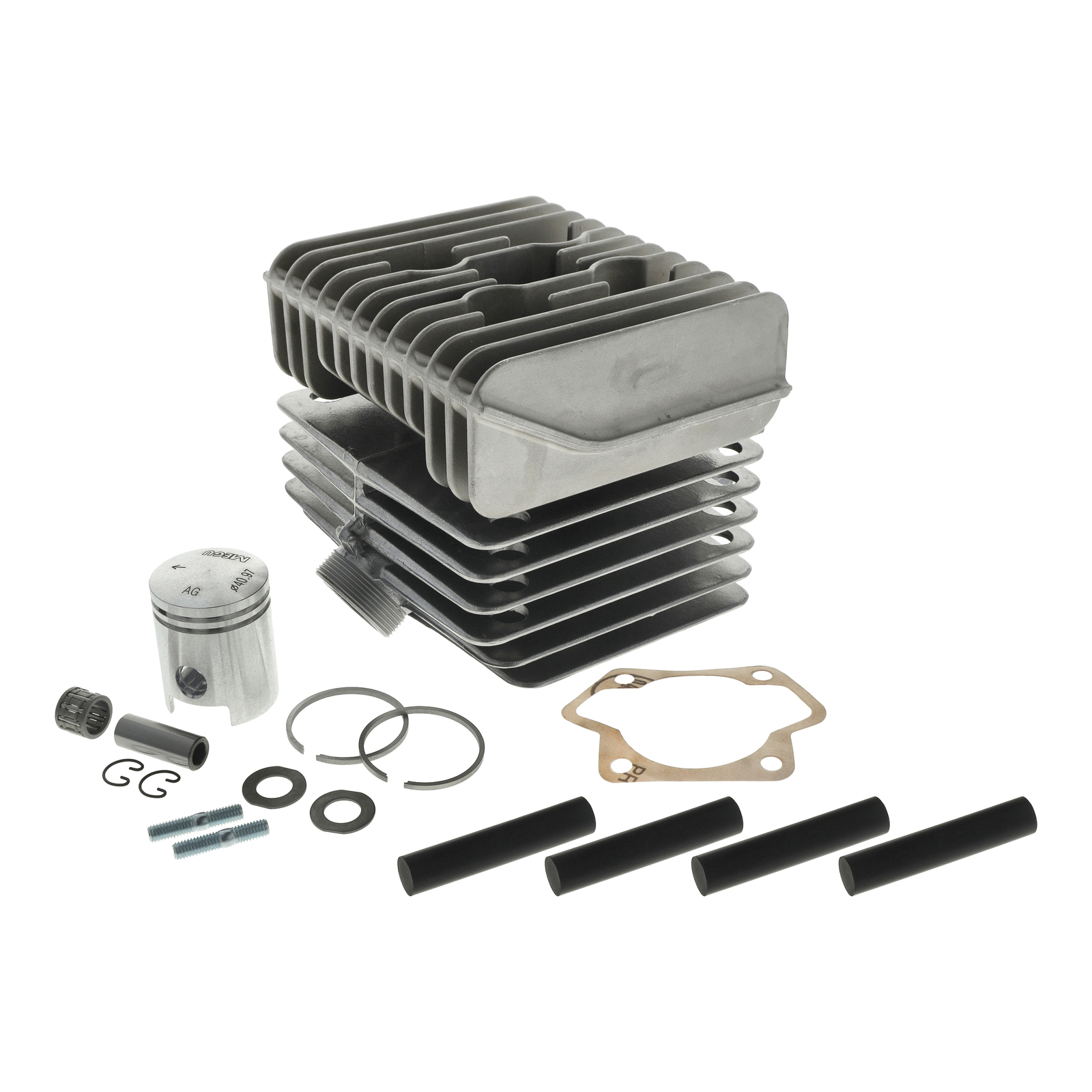 Tuningzylinder mit Zylinderkopf, Ø41mm-Kolben - S53 - S63/60ccm - kugelpoliert, LB abgedreht