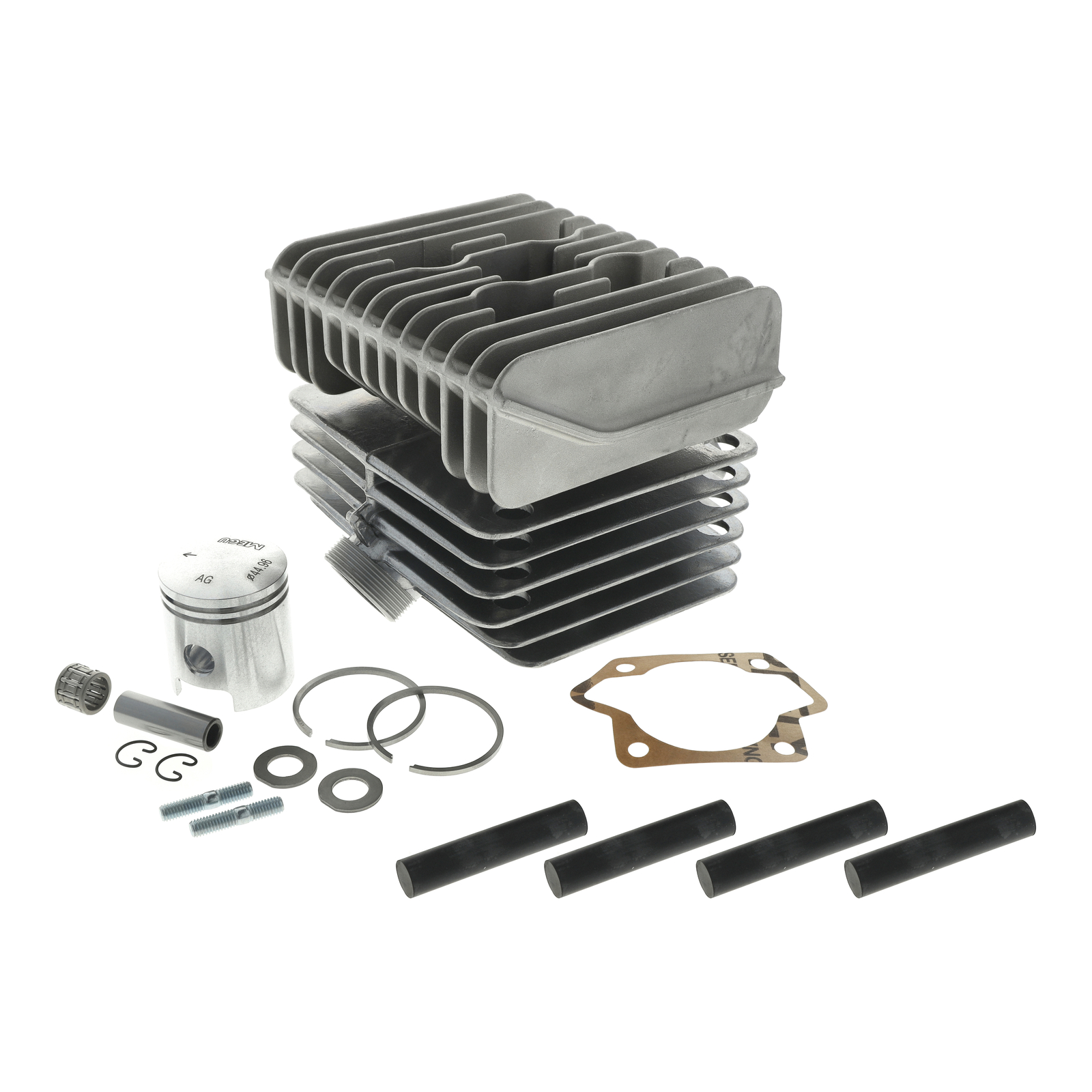 SET Zylinder kpl. - kugelpoliert mit Zylinderkopf, Kolben Ø45mm, 70ccm - S71, SR80 - LB Ø50mm