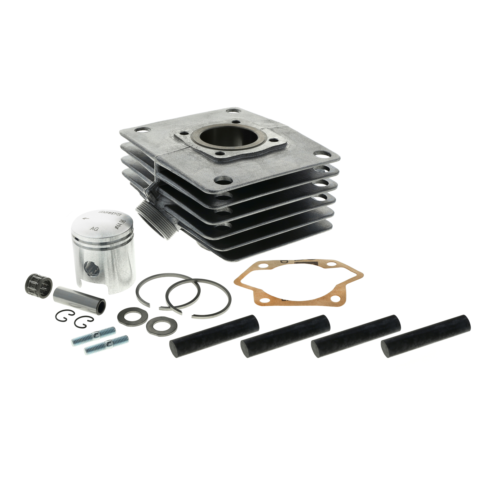 SET Zylinder kpl. kugelpoliert, mit Kolben S71, SR80 - 70ccm Ø45mm, starke Laufbuchse Ø53mm - für Nachwende-Modelle