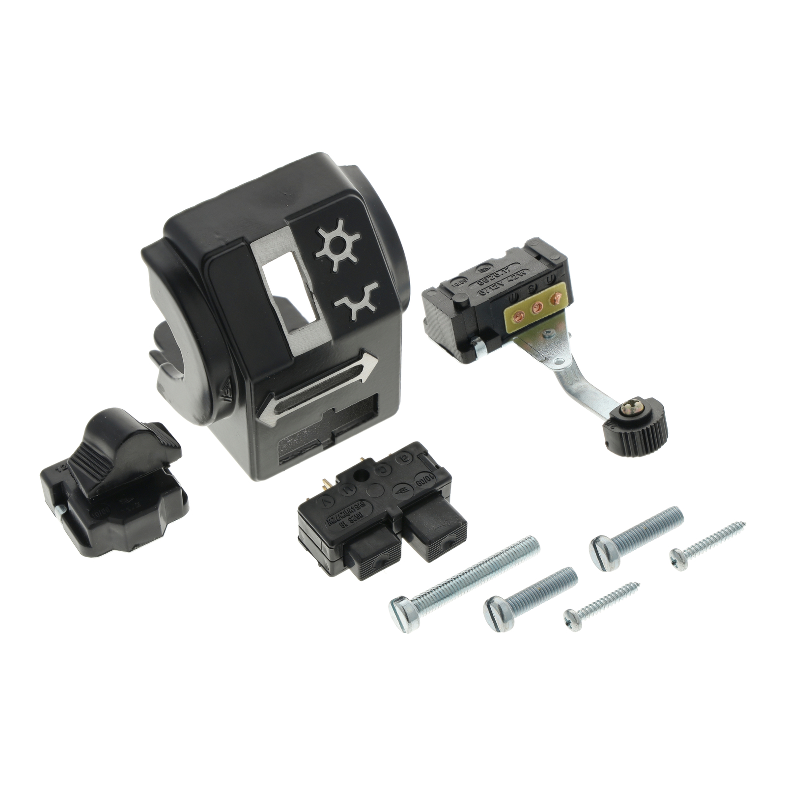 Gehäusehälfte hinten -  Schalterkombination - mit Abblend- u. Blinkschalter, Doppeltaster - mit Schrauben - ohne Kabelbaum