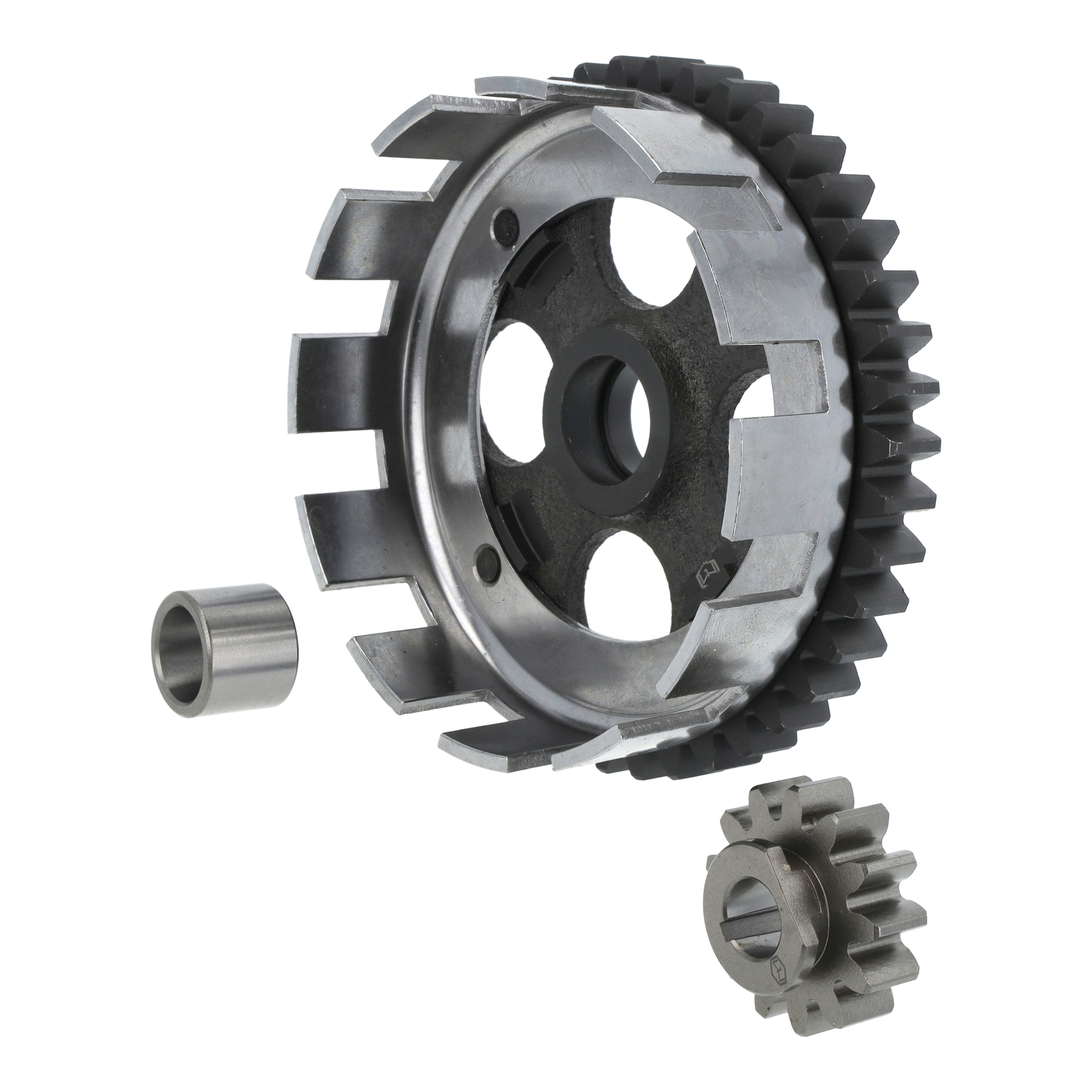 Set Kupplungszahnrad / Antriebsritzel - 43/13 Zähne - für Rheinmetall-Motor - SR1, SR2, SR2E, KR50 - geradeverzahnt