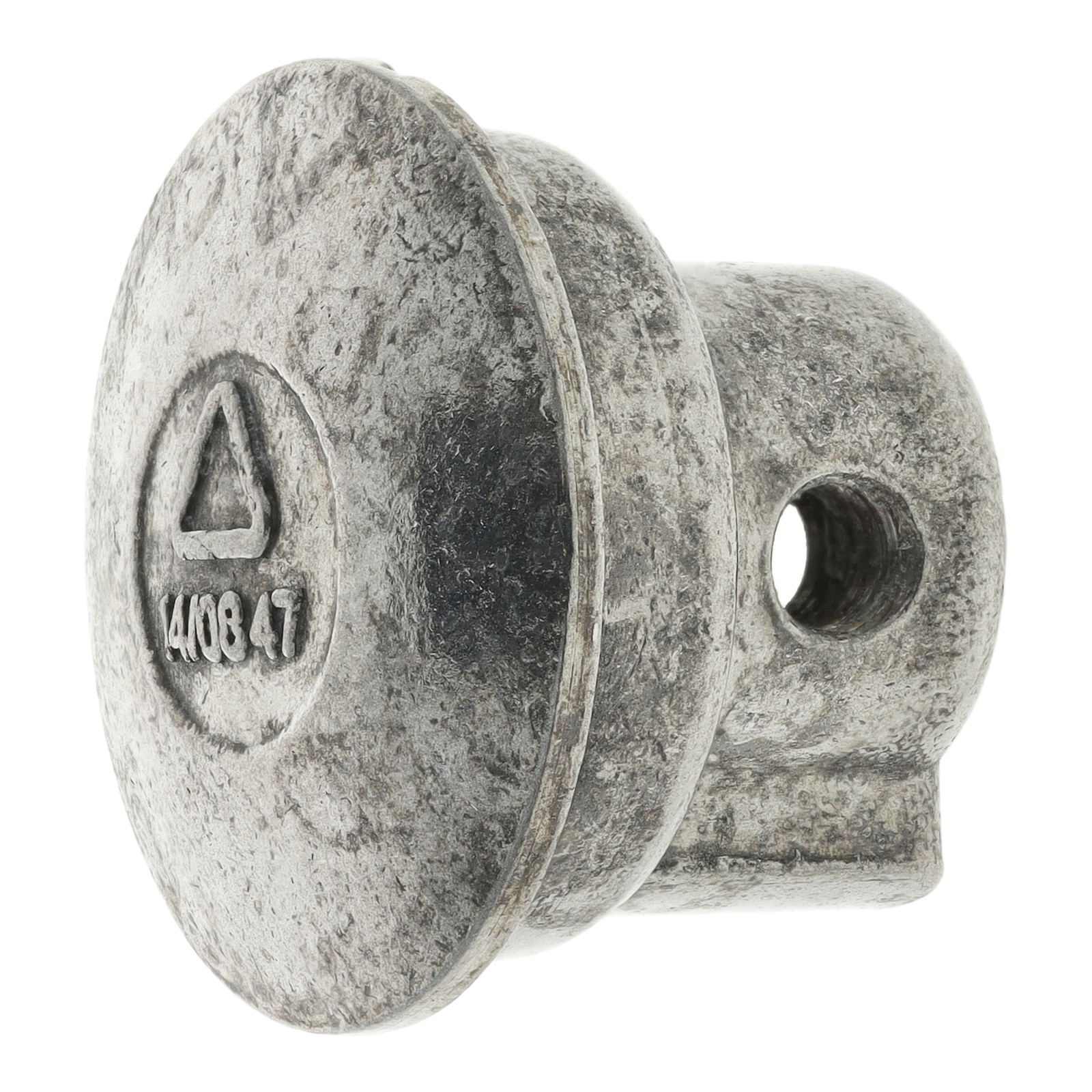 Abschlußpilz, Abschlussstopfen, Abschlußkappe für Gasdrehgriff, Lenkerrohr, rechts, Aluminium  - passend f. AWO und Motorrad