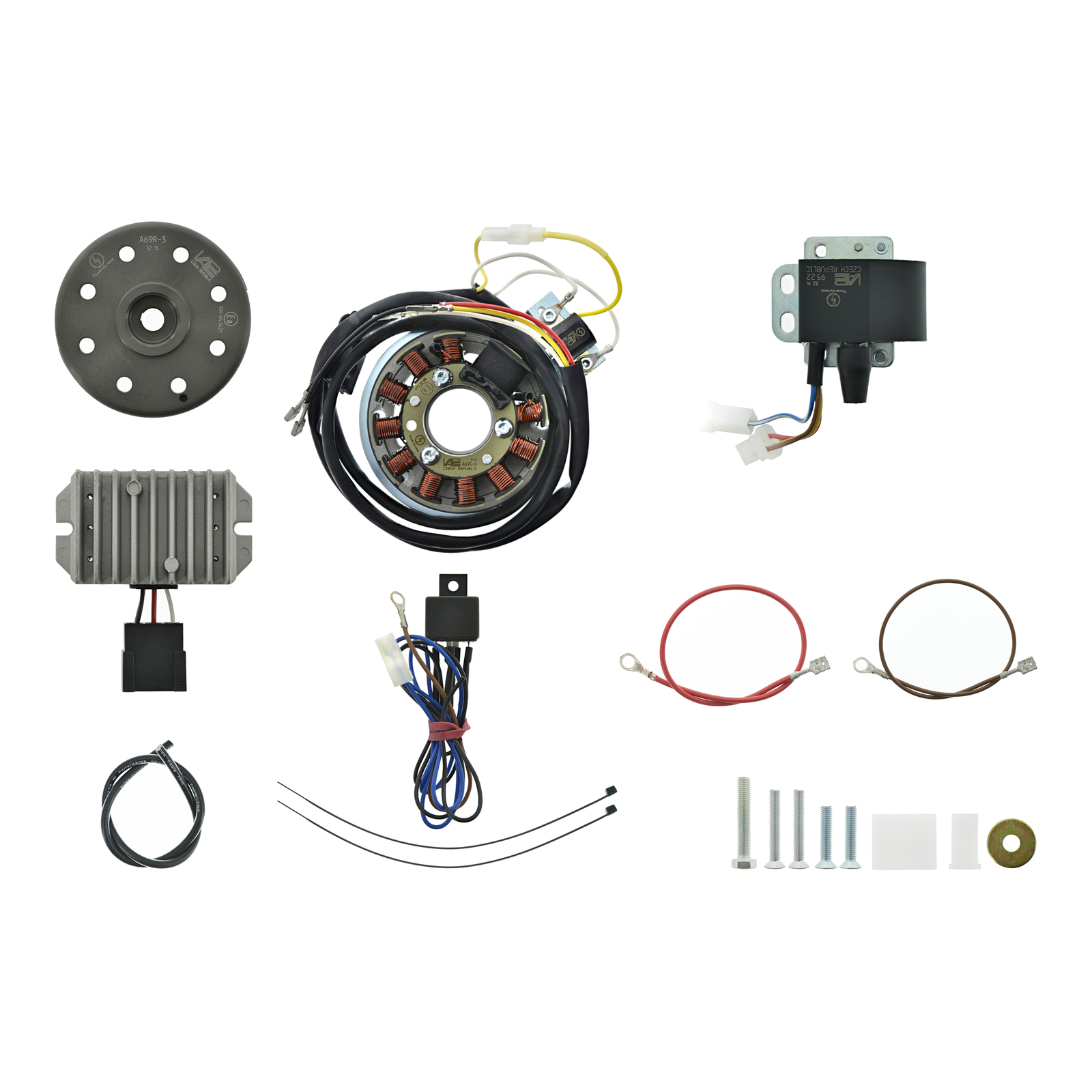 Lichtmagnetzündanlage 6V 100W Gleichstrom mit integrierter vollelektronischer Zündung für TS250 (4.Gang) und TS250/1 (5.Gang)