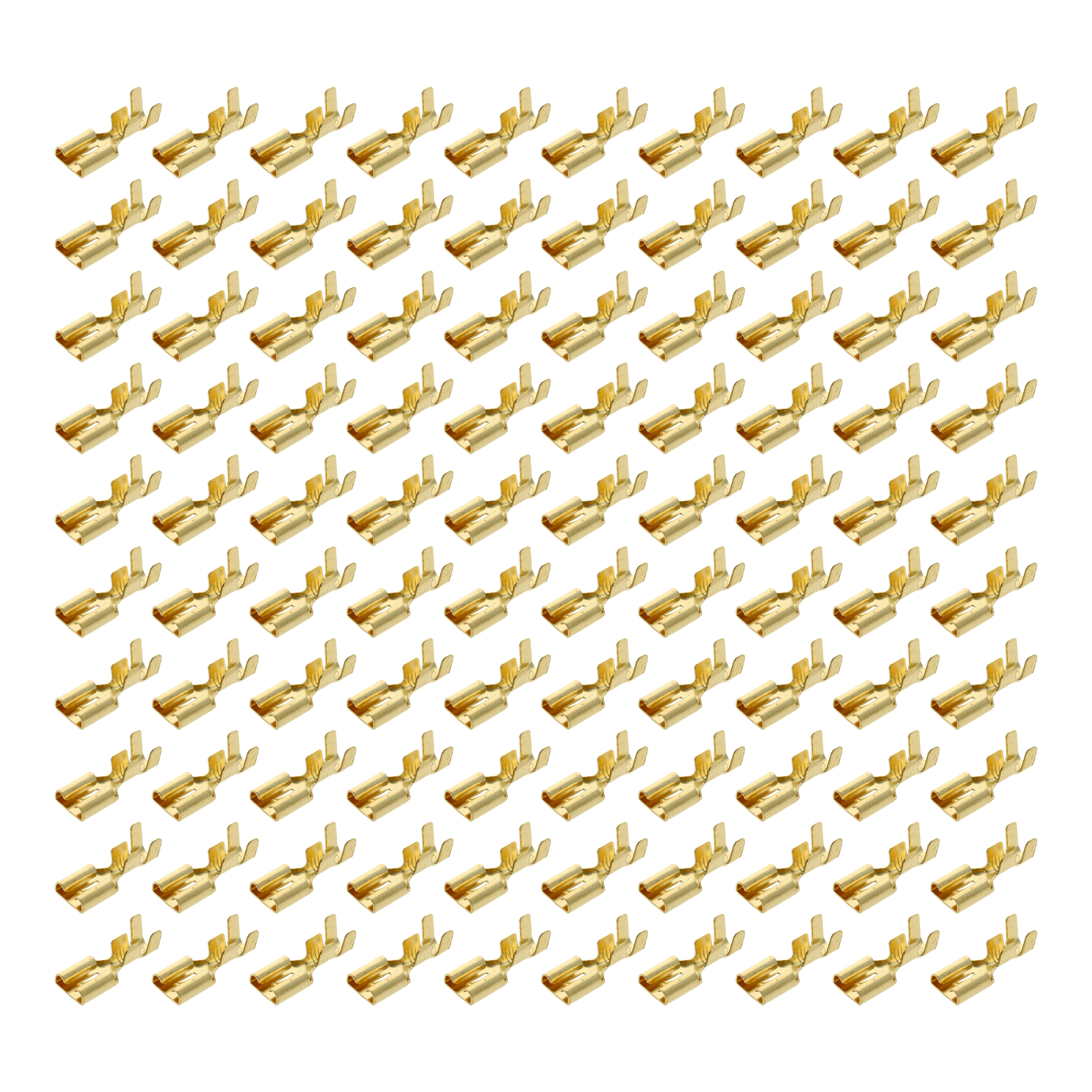 VPE 100L Flachsteckhülsen mit Rastzunge 6,3 - Kabelschuh DIN 46340 für Kabel 1,5-2,5 mm²