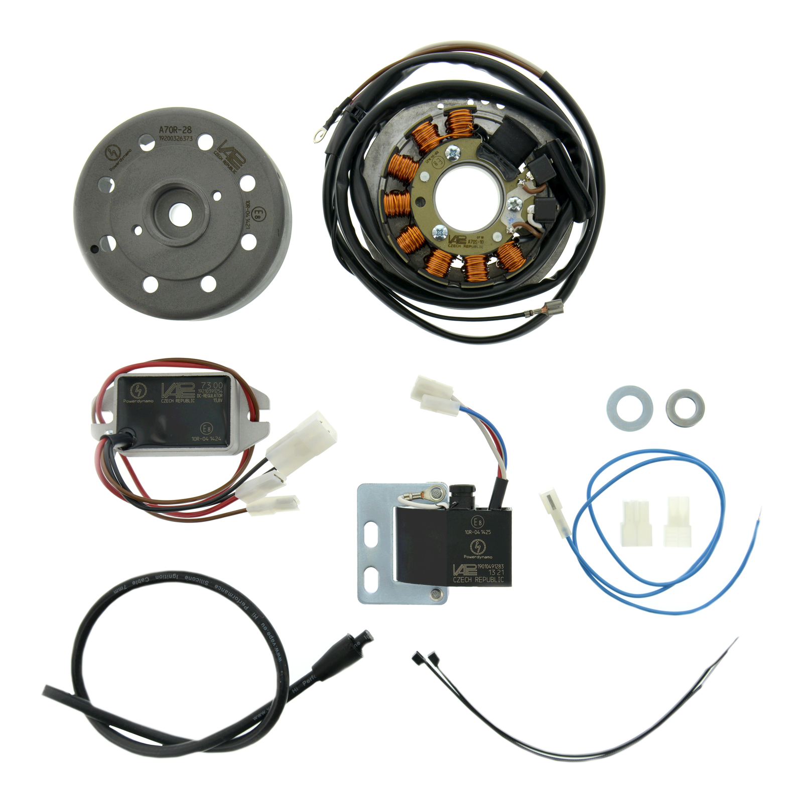 Lichtmagnetzündanlage 12V/100W mit integrierter vollelektronischer Zündung - Simson Vogelserie ohne Lüfterrad, auch SR50/1, S51/1, SR80/1 (ohne Elektrostart)