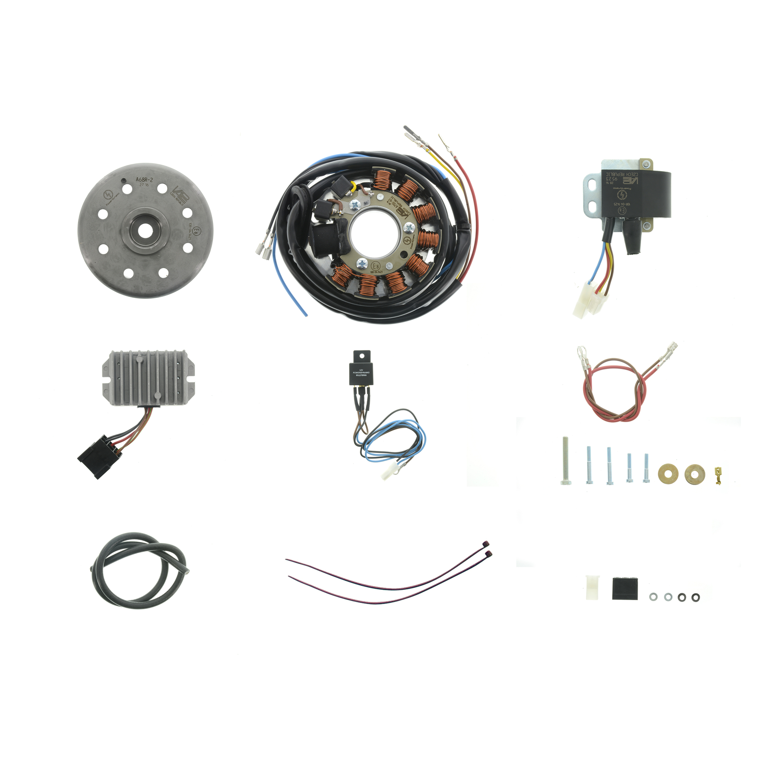 Magnet based generator with integrated ignition 12V 180W ES175/250/300 -/1/2, ETS250, TS250, 4 speed + TS250/1, 5-speed