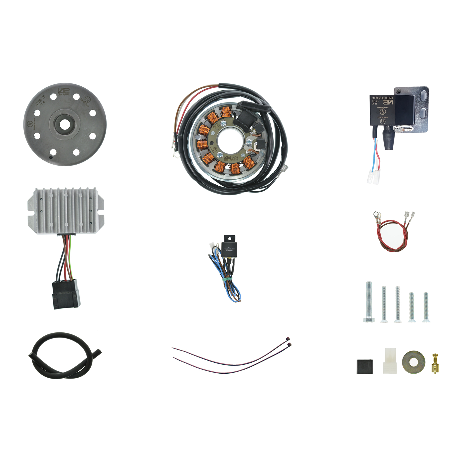 Alternator, electronic ignition 12V/100W alternating current - fits for post war DKW 125, 175, 200, 250