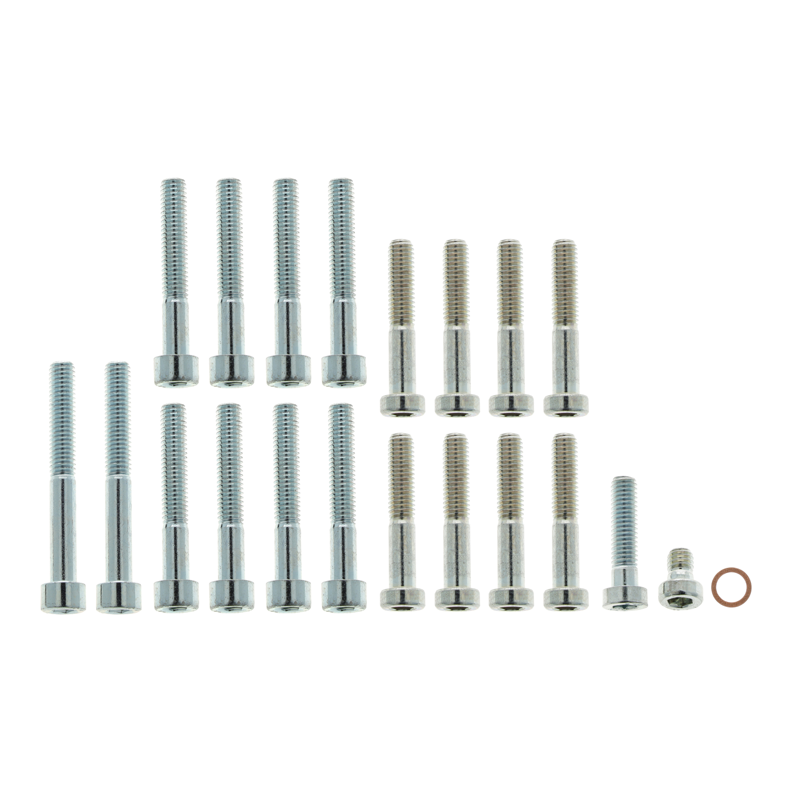 SET Normteile Motorgehäuse + Deckel kpl. - Innensechskant, 21-teilig - M500-M700