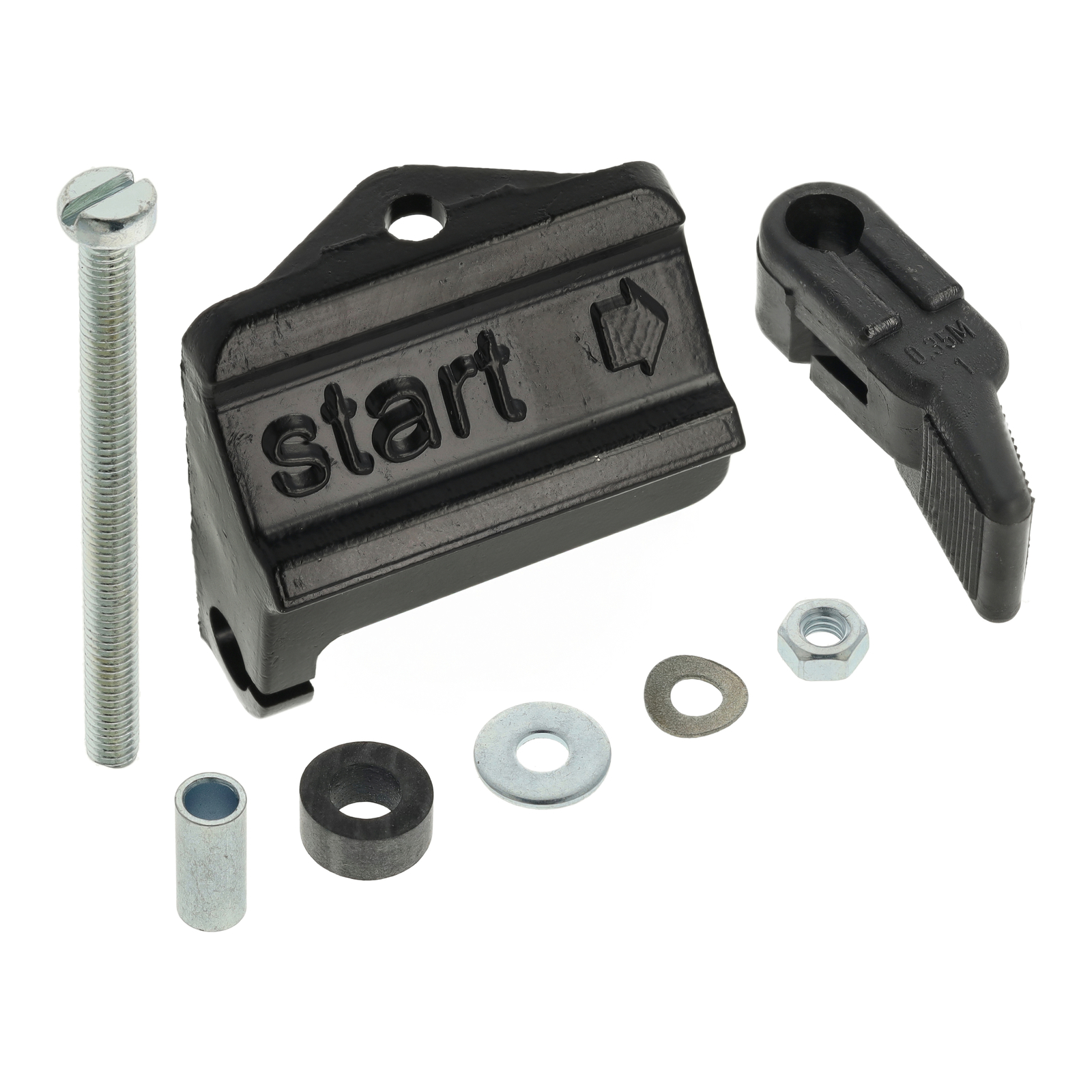 SET Starterzugwiderlager mit START-Logo - mit Starthebel und Kleinteilen für S51, S53, S70, S83, SR50, SR80