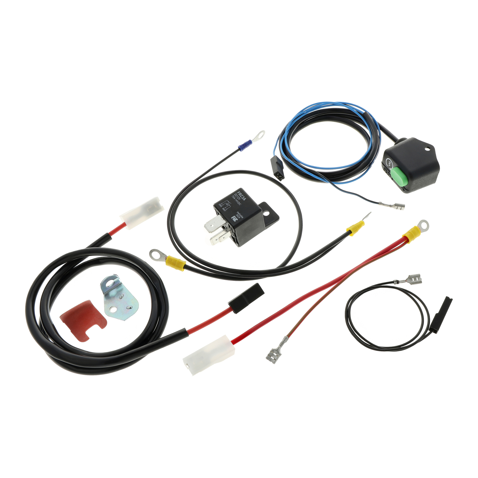 SET Kabelbaum - Anlasserkabel mit Taster, Starterknopf und 12V-Schaltrelais + Schaltplan -  S51, S70, S53, S83