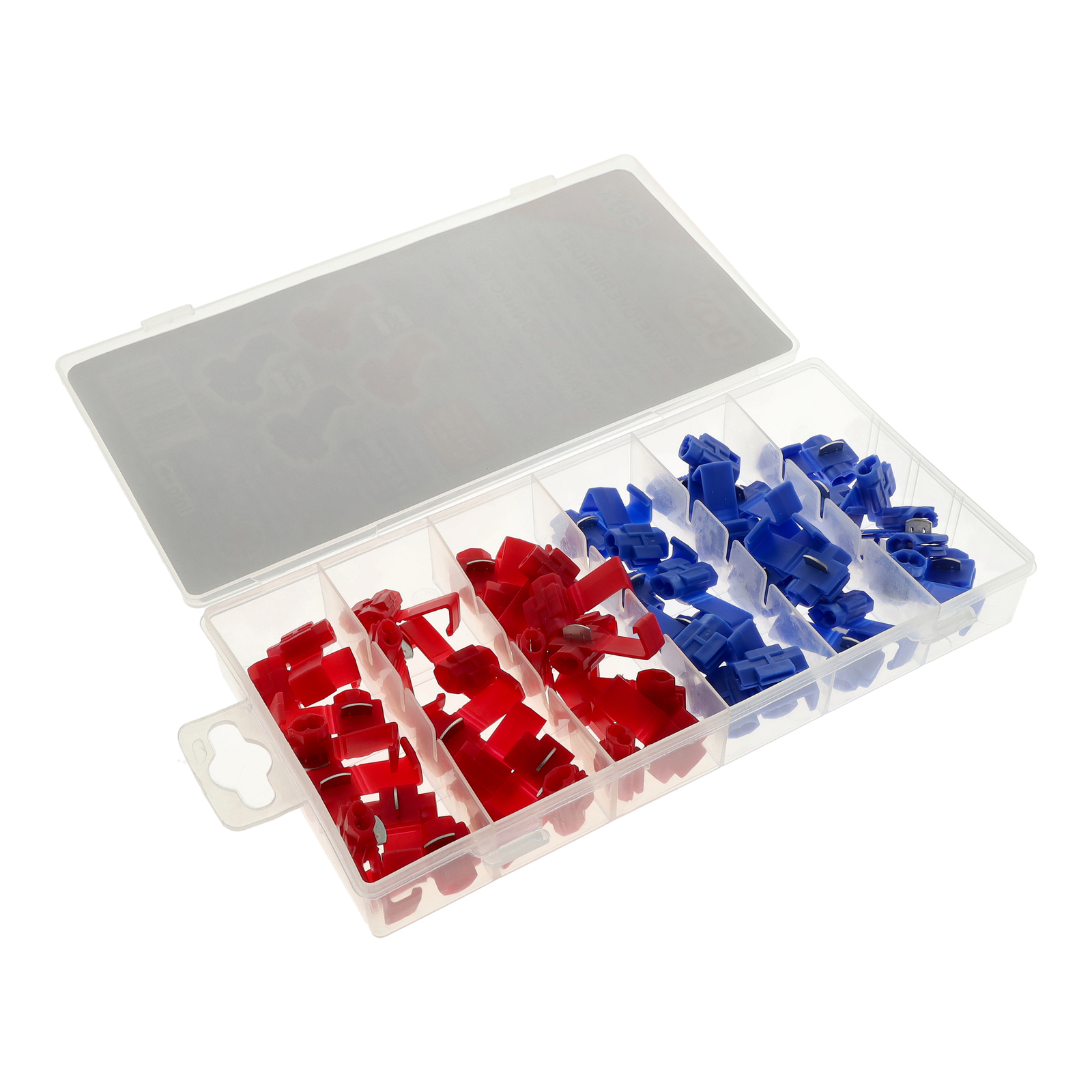 Set Abzweigverbinder-Sortiment, rot/blau, 50-tlg. - für 0,5-2,5 mm-Leitungsquerschnitt