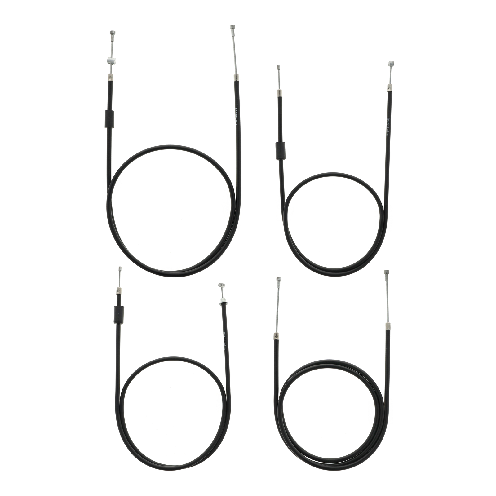 Set - 4 x Bowdenzüge - schwarz - Enduro + 25mm-Überlänge