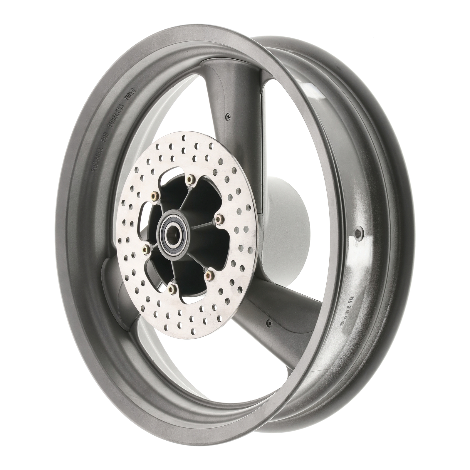 Gussspeichenrad 4.00x17 Zoll, hinten, inklusive Bremsscheibe, Radlager und Kleinteilen