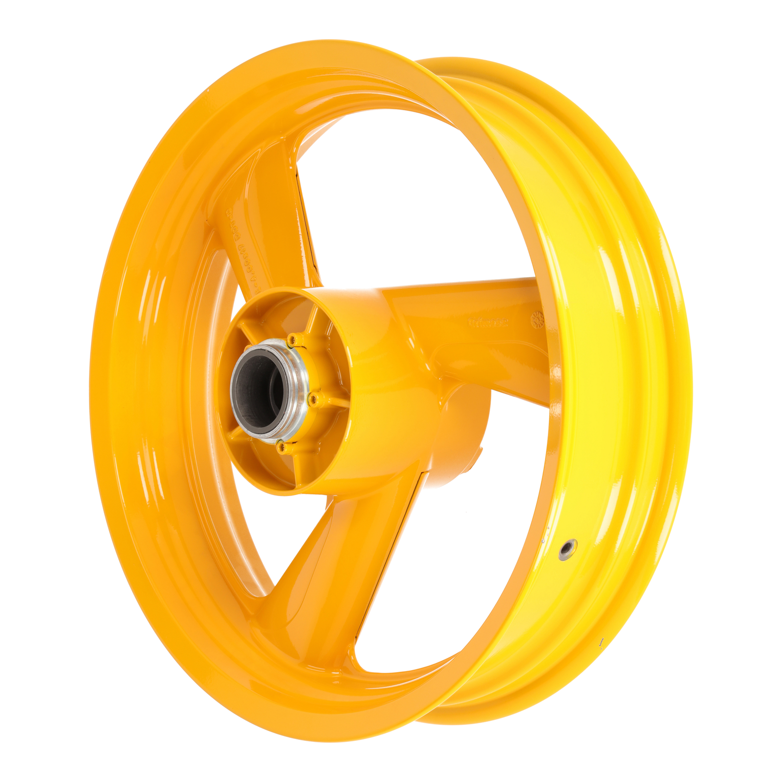 Gussspeichenrad, narzissengelb - ohne Kugellager, mit Lagerspuren