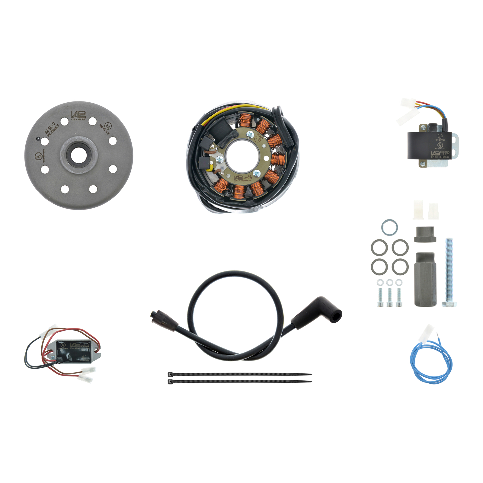 Lichtmagnetzündanlage 12V/ 180W, DC - pass. f. Yamaha DT1/2/3, RT1/2/3, DT250/360/400, TY250, YZA250