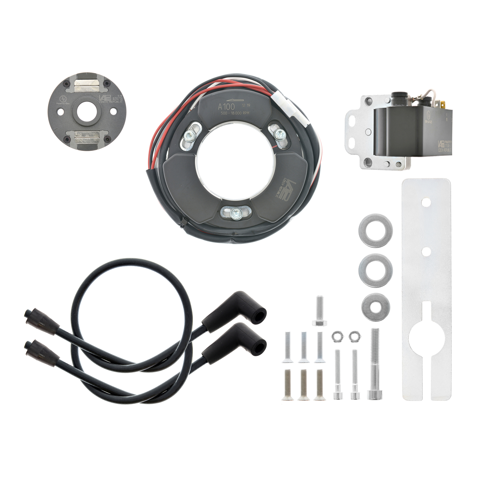 Magnetzündanlage, bis 22.000 U/min - passend für Yamaha RD250, RD400, TZ250 - Befestigung Rotor mit Schraube M7