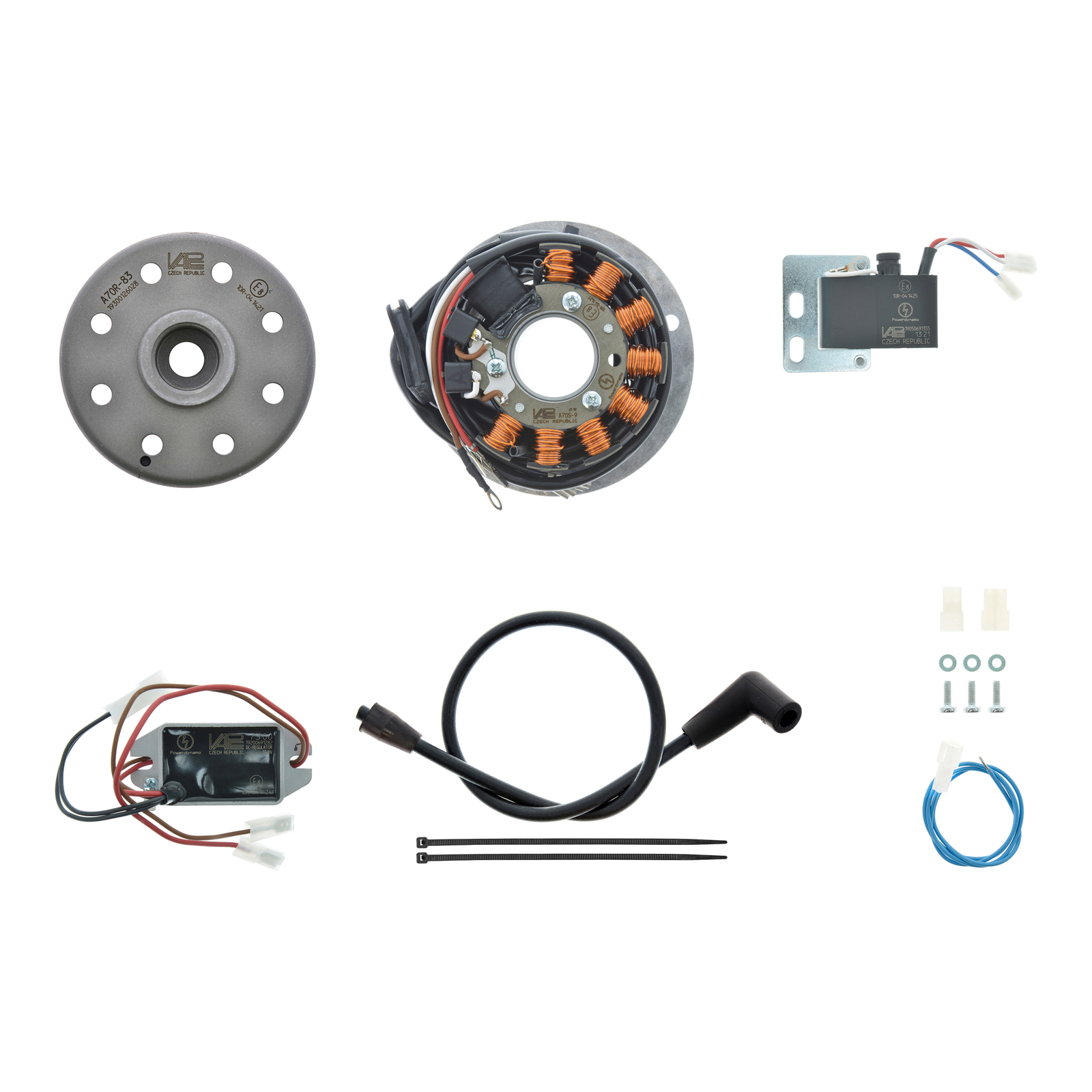 Lichtmagnetzündanlage 12V, 100W AC, passend für Suzuki RV/AP/GT/TS 50/80 + TS 125 - GP 125