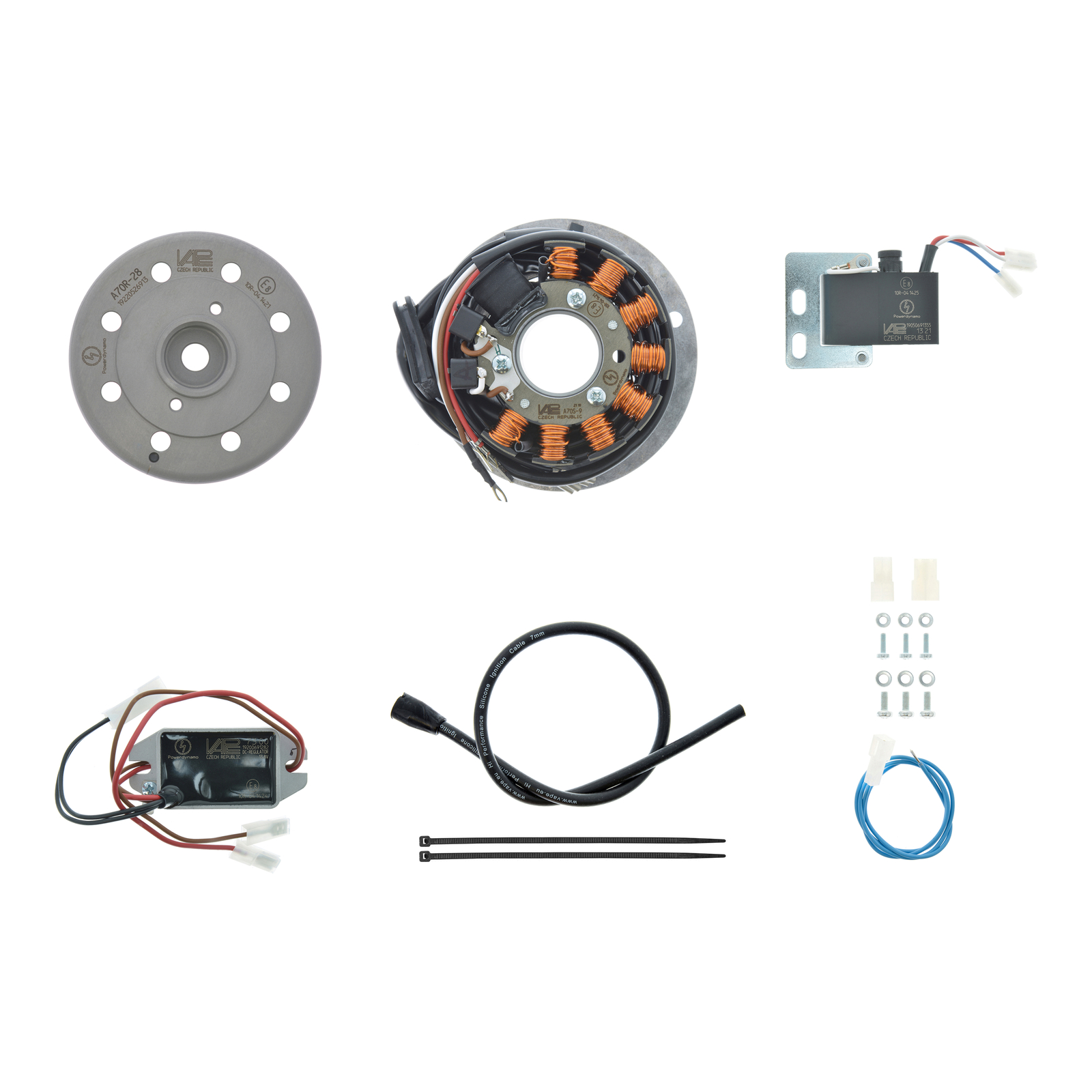 Lichtmagnetzündanlage 12V/ 100W DC - passend für Derbi Variant, SL, SLE, TT, Laguna, C5 Diabolo, RD50, Moto Guzzi 125 Tuttotereno