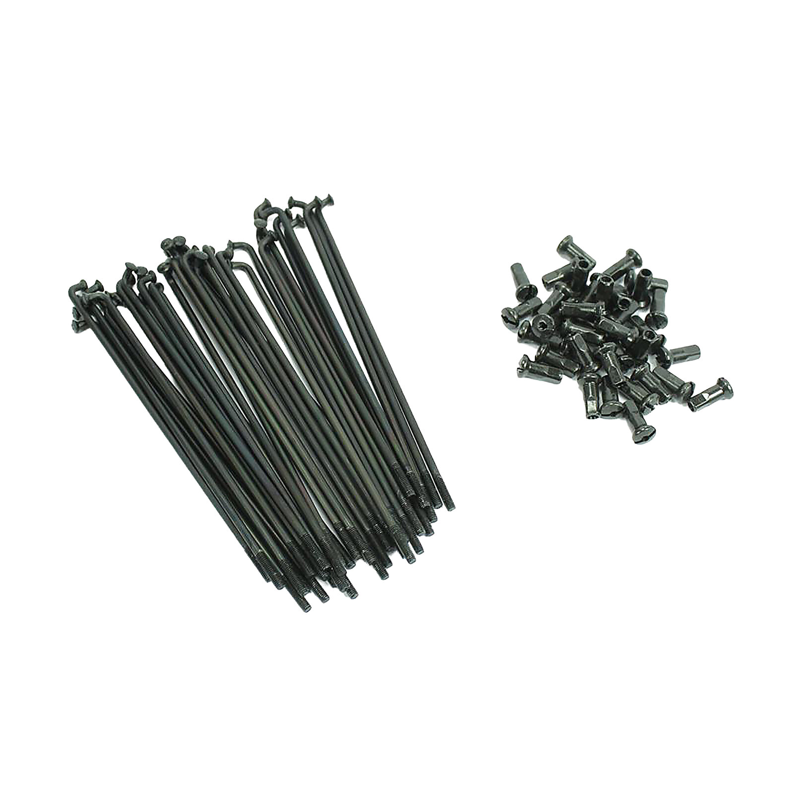 Speichen mit Nippel verstärkt 36 x 143,5mm M4 Edelstahl beschichtet schwarz