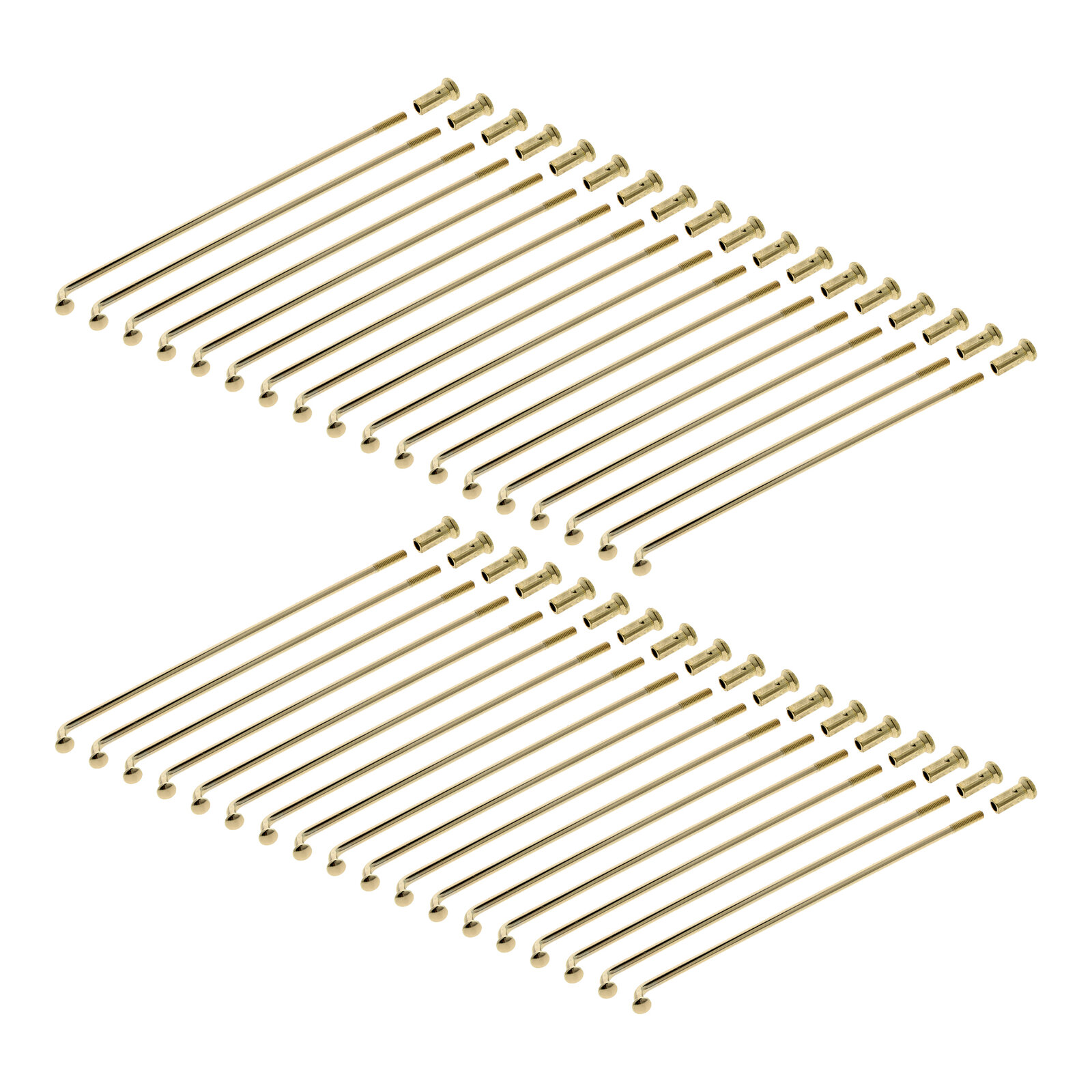 Speichen mit Nippel verstärkt 36 x 143,5mm M4 Stahl beschichtet gold