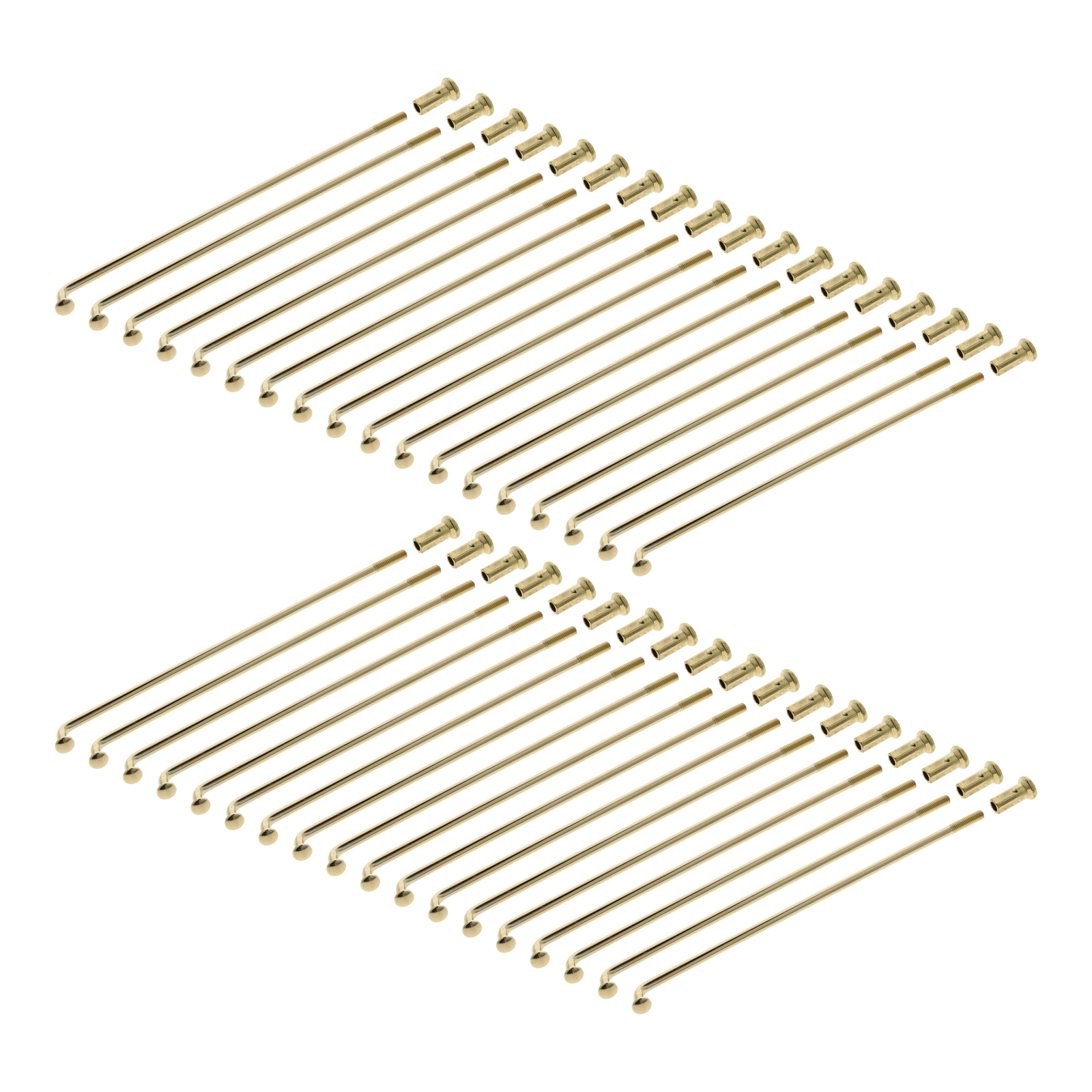 Speichen mit Nippel verstärkt 36 x 143,5mm M4 Stahl beschichtet gold