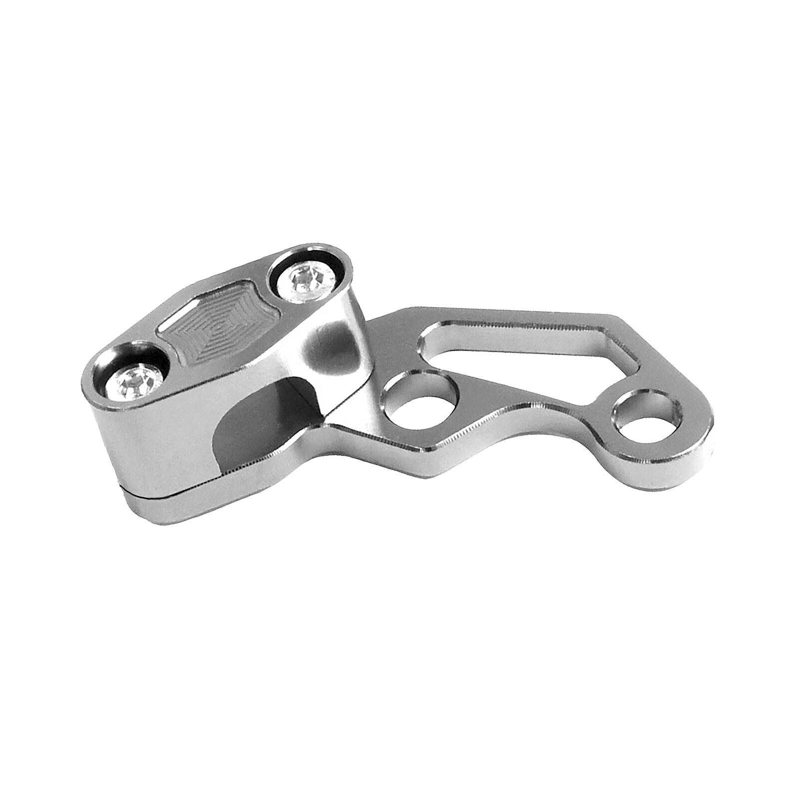 Soporte para manguera de freno - CNC - anodizado plateado