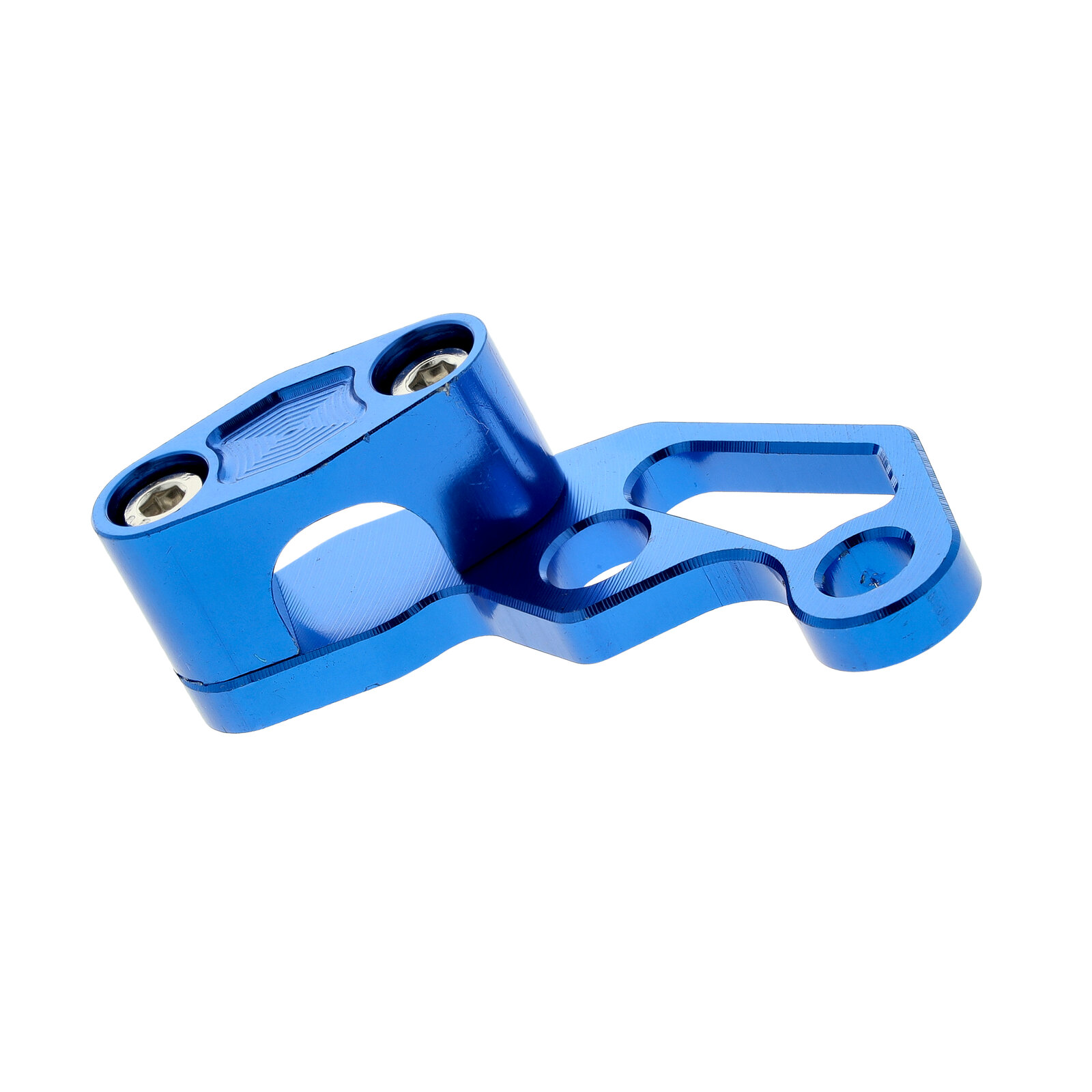Soporte para manguera de freno - CNC - anodizado azul