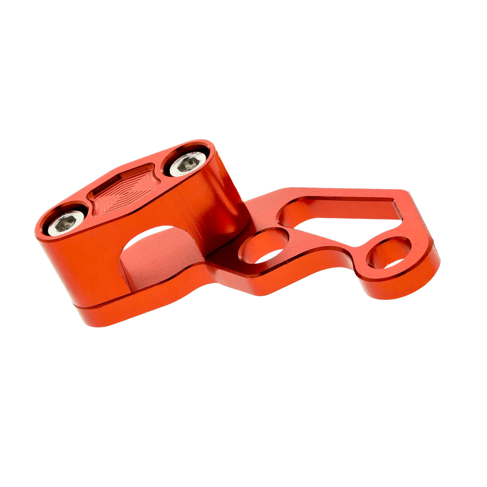 Soporte para manguera de freno - CNC - anodizado naranja