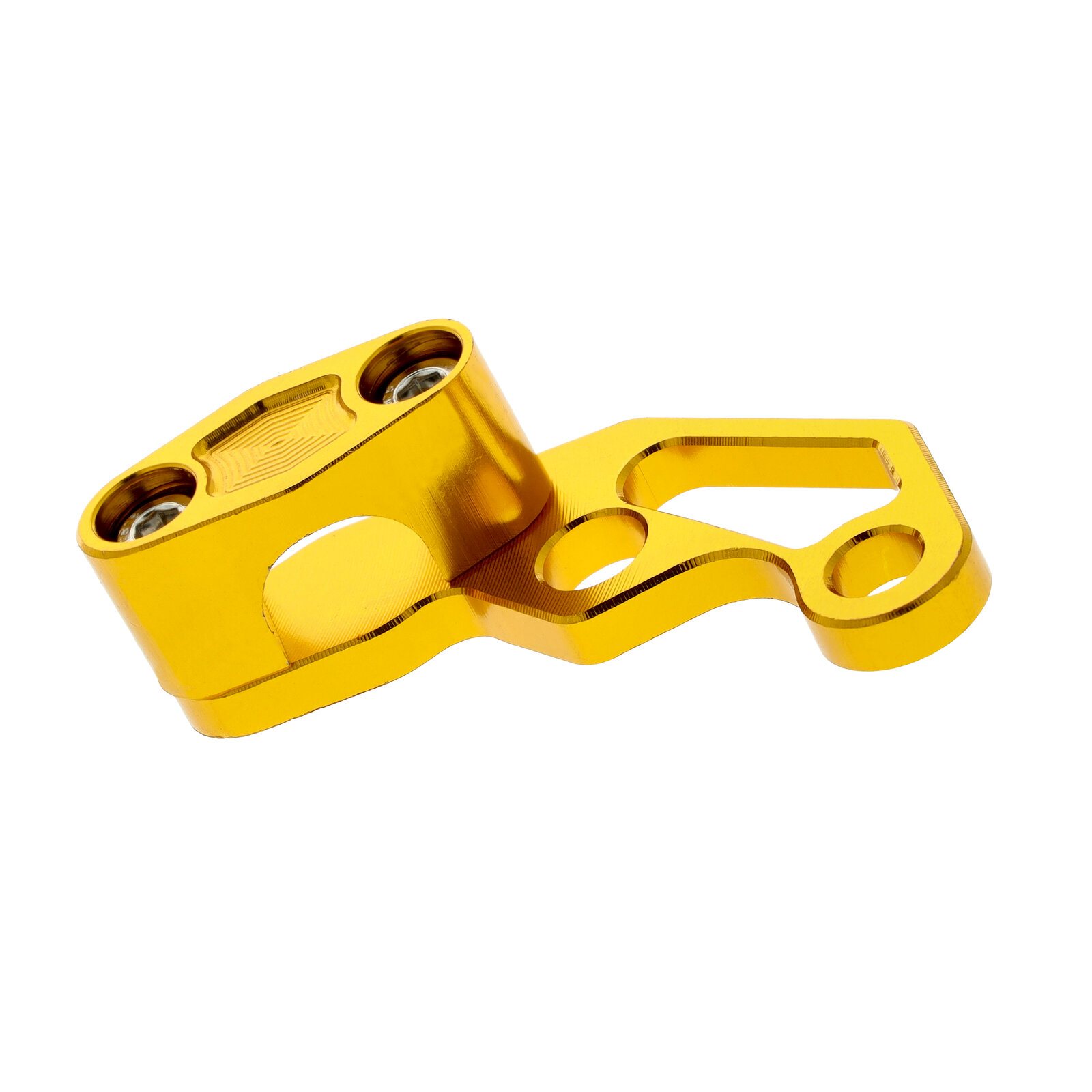 Soporte para manguera de freno - CNC - anodizado oro